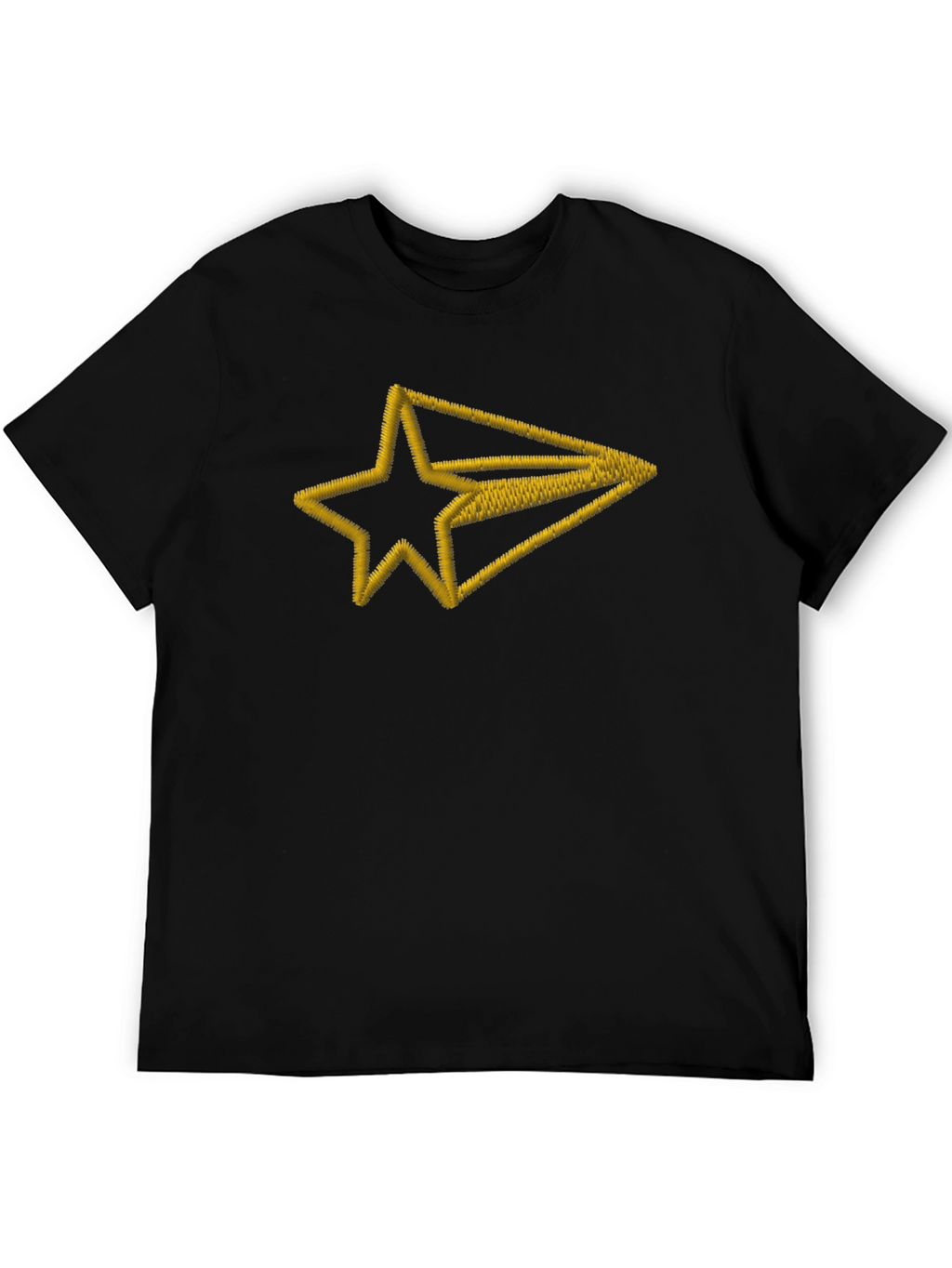 Embroidered Star Arrow Black T-Shirt