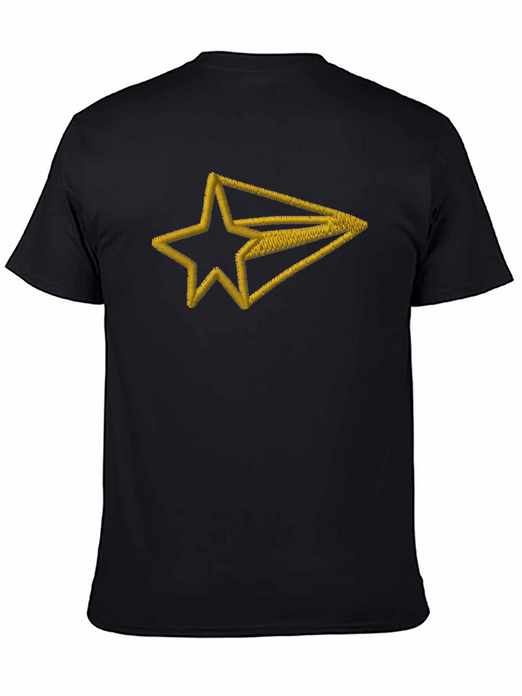Embroidered Star Arrow Black T-Shirt