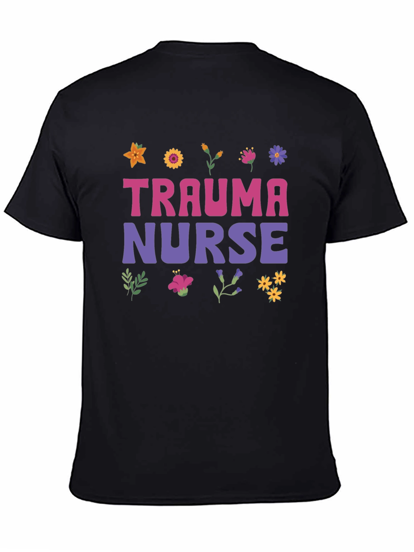 Trauma Nurse Floral Graphic Tee