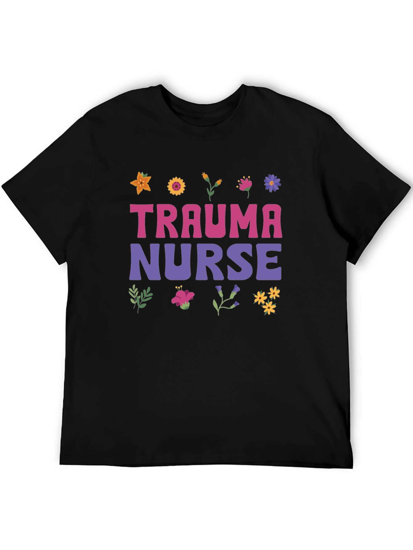 Trauma Nurse Floral Graphic Tee