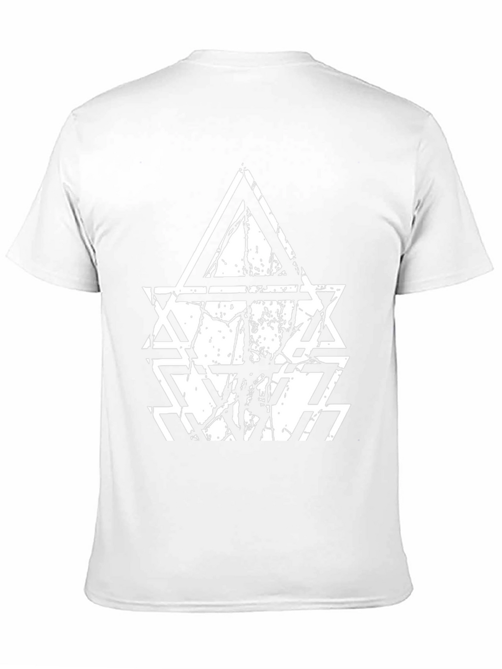 Geometric Triangle Graphic Black T-Shirt