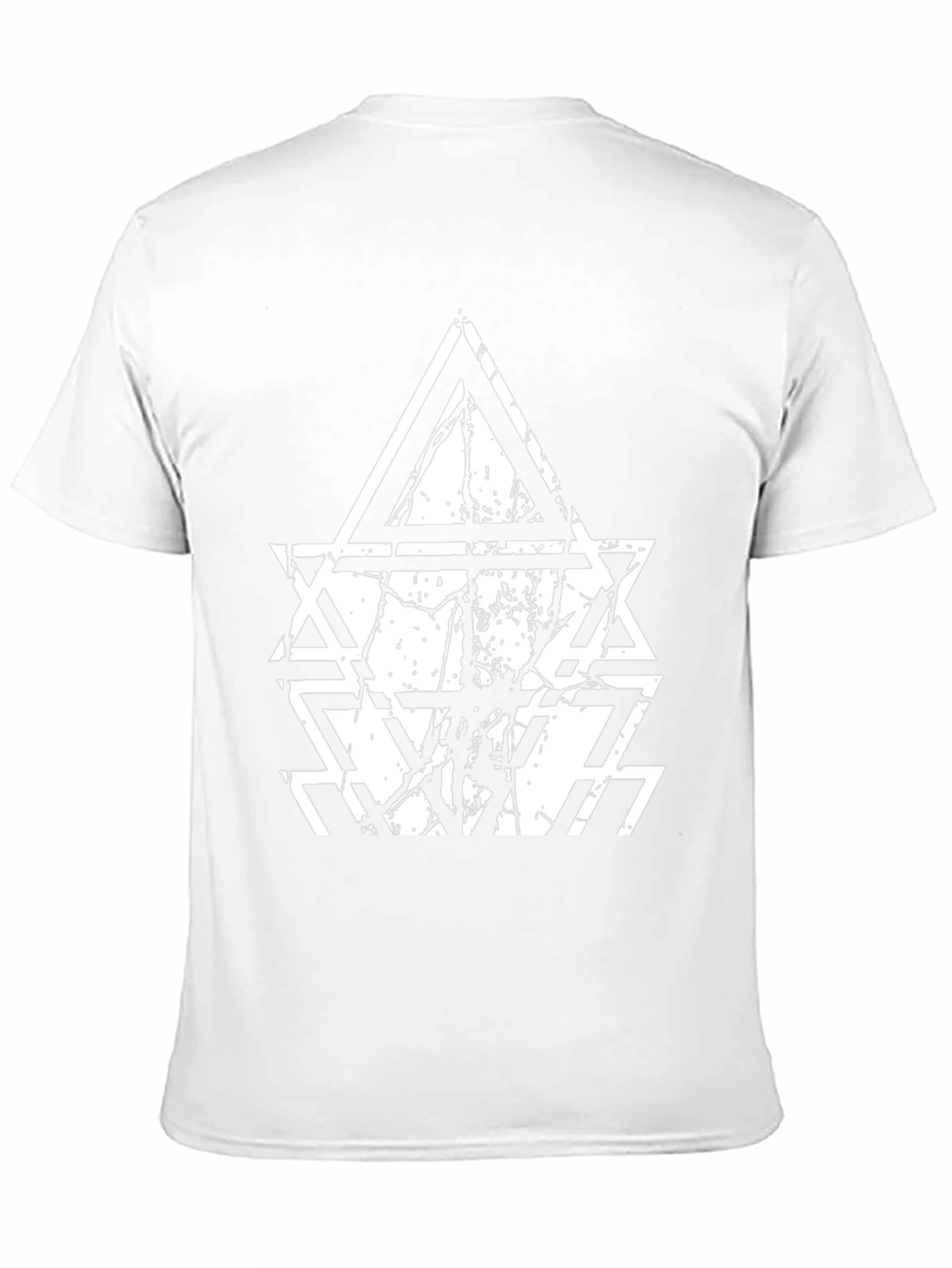 Geometric Triangle Graphic Black T-Shirt