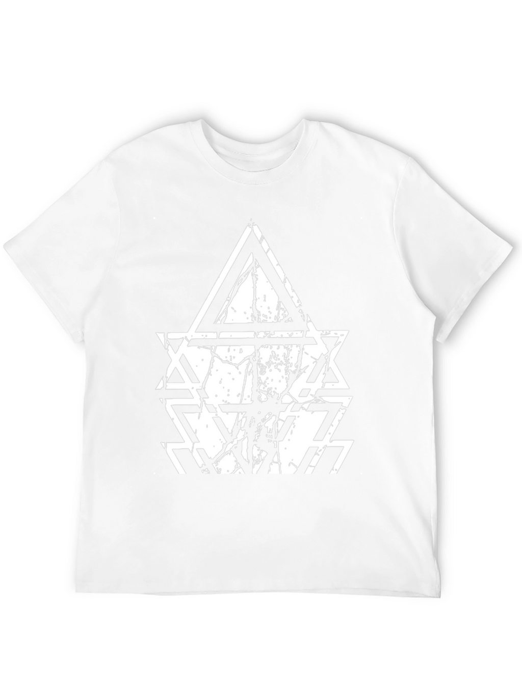 Geometric Triangle Graphic Black T-Shirt