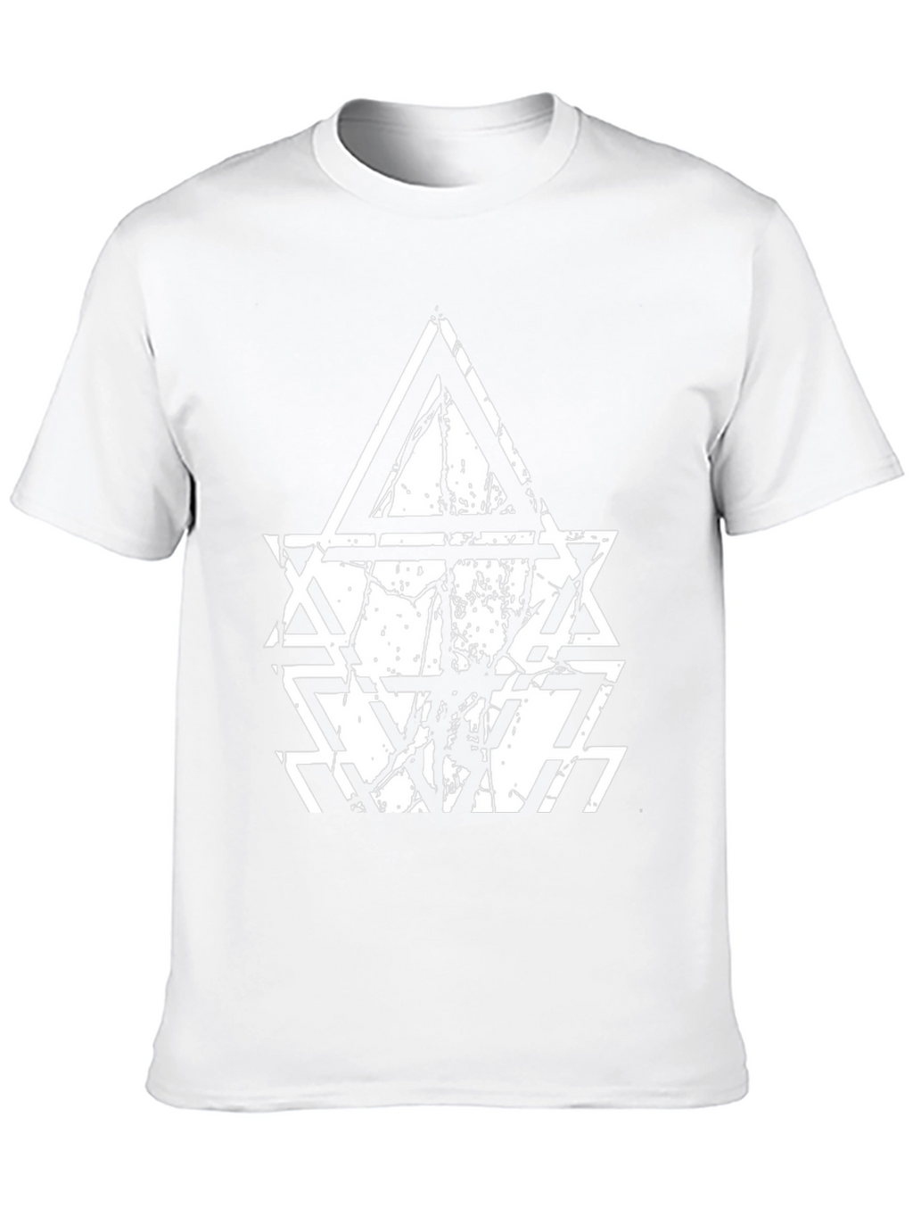 Geometric Triangle Graphic Black T-Shirt