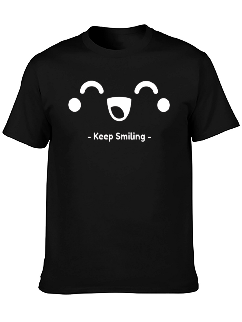 Keep Smiling Graphic Tee - Black T-Shirt