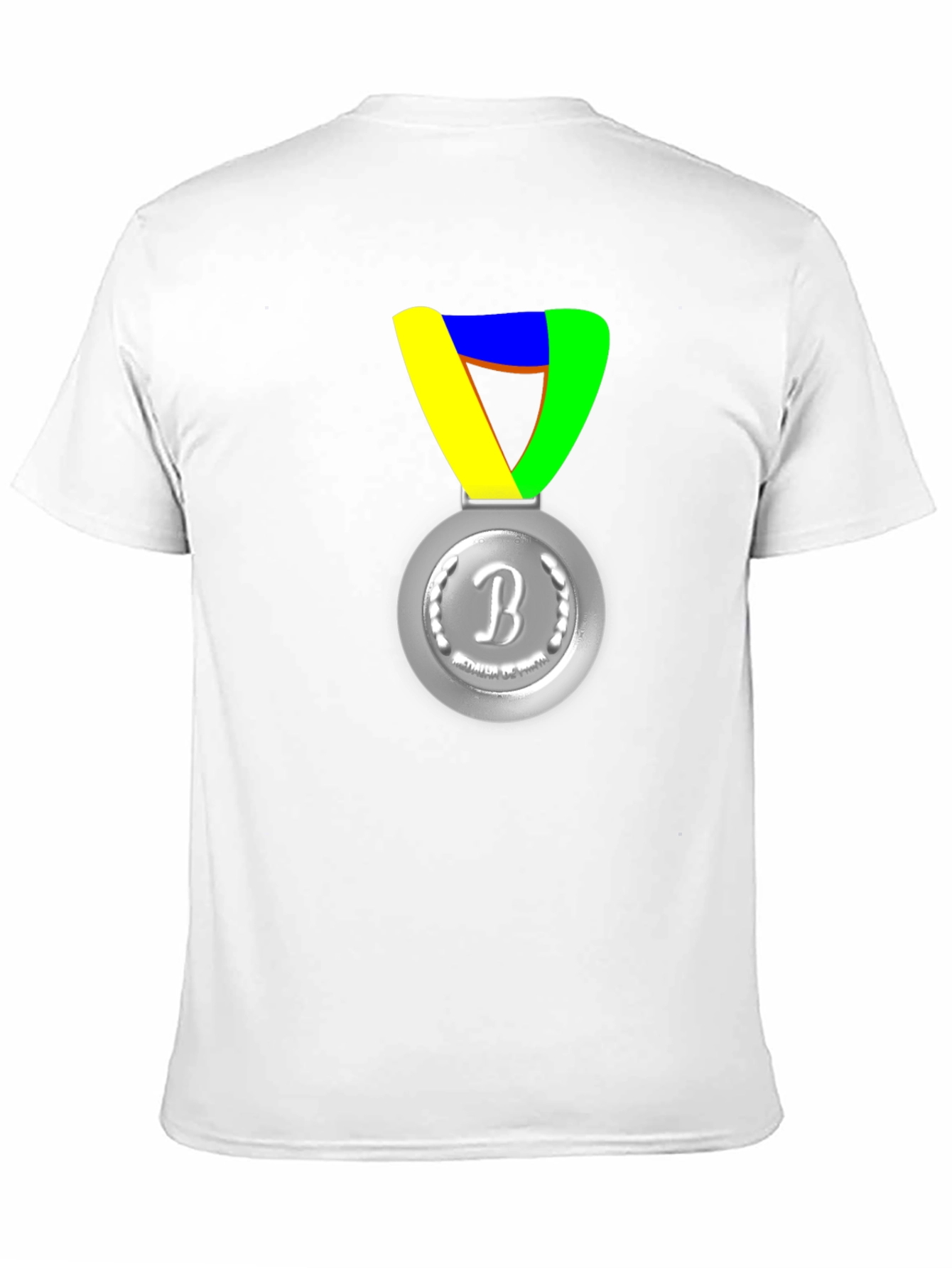 Silver Medal Graphic Print Black T-Shirt