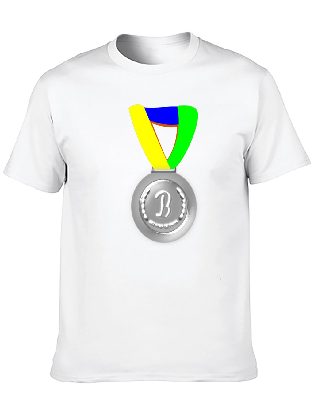 Silver Medal Graphic Print Black T-Shirt