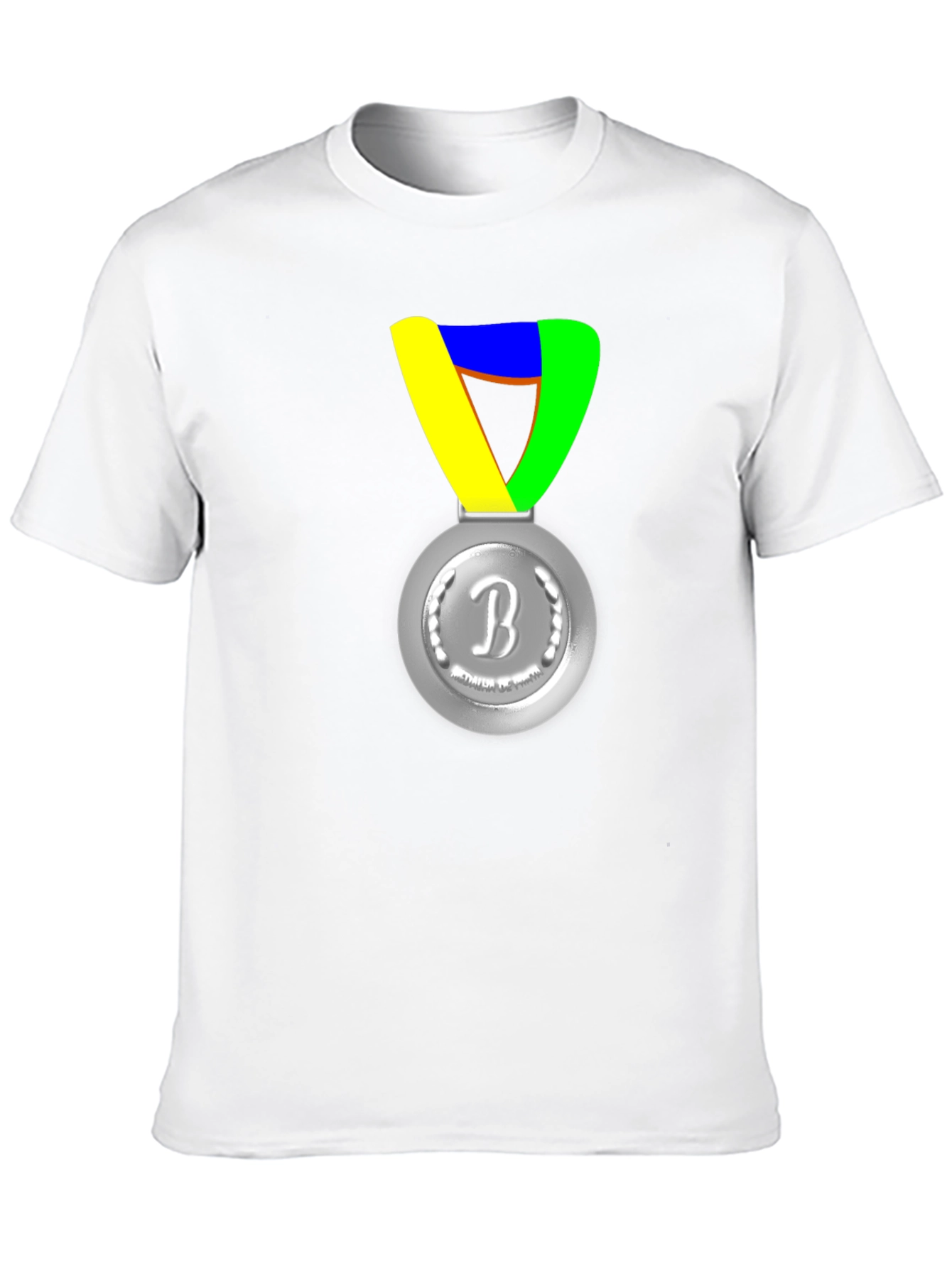 Silver Medal Graphic Print Black T-Shirt