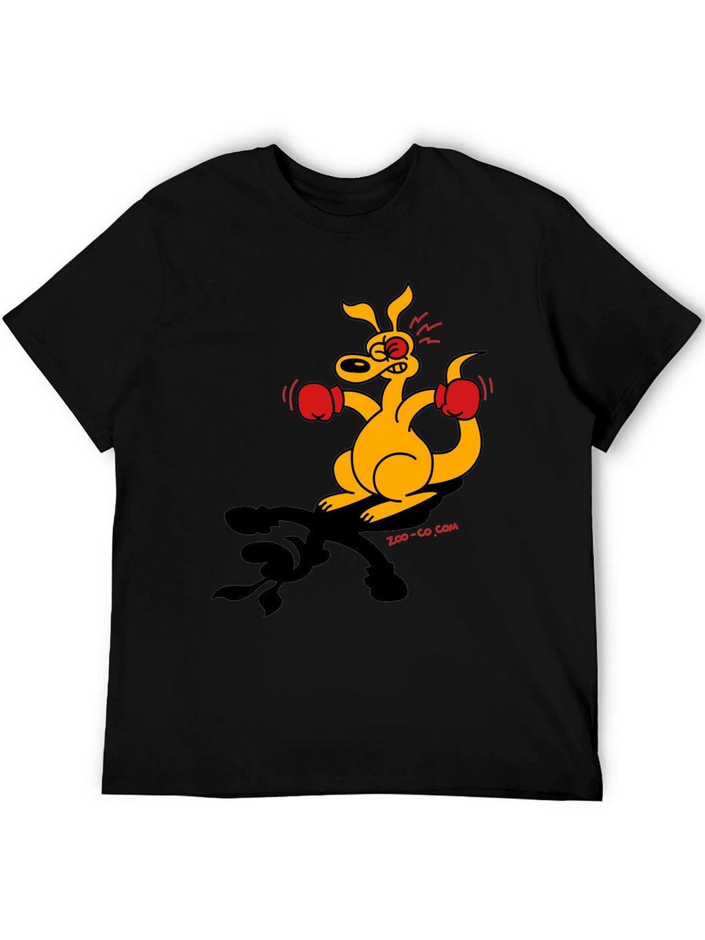 Boxing Kangaroo Graphic T-Shirt - Black