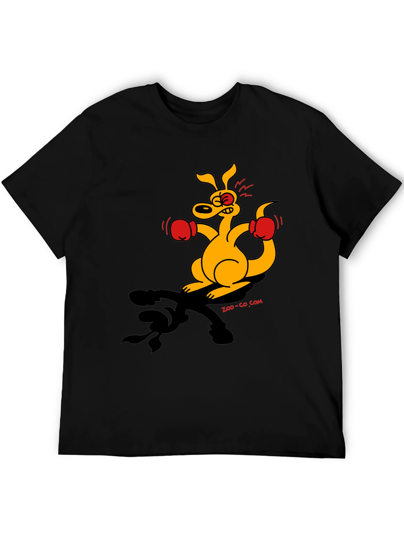 Boxing Kangaroo Graphic T-Shirt - Black