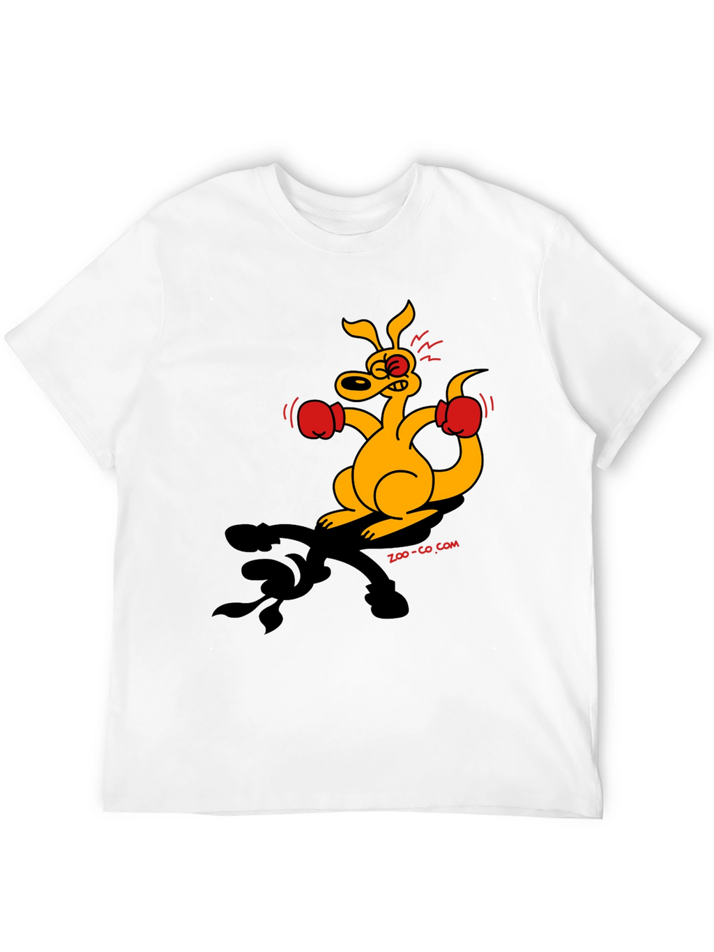 Boxing Kangaroo Graphic T-Shirt - Black