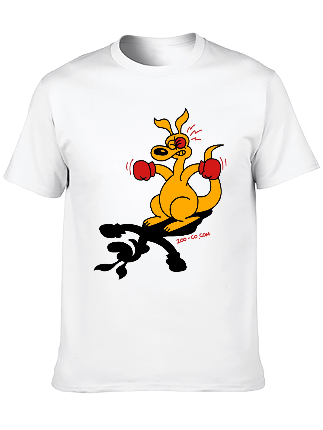 Boxing Kangaroo Graphic T-Shirt - Black