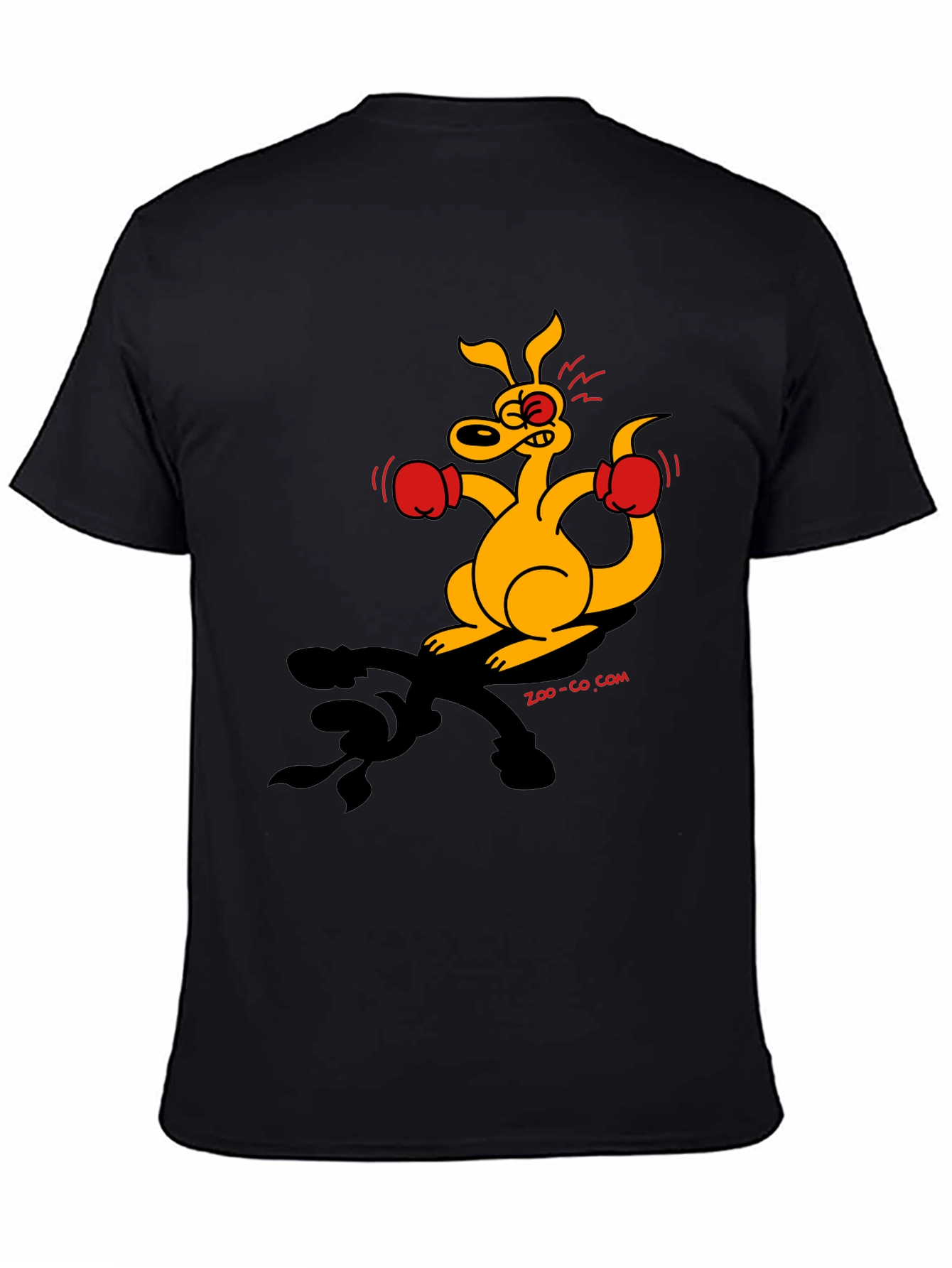 Boxing Kangaroo Graphic T-Shirt - Black