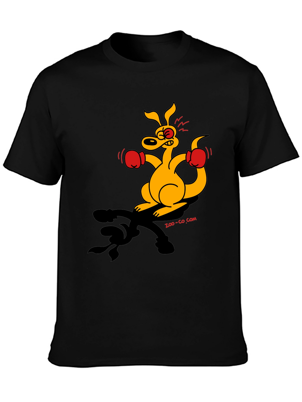 Boxing Kangaroo Graphic T-Shirt - Black