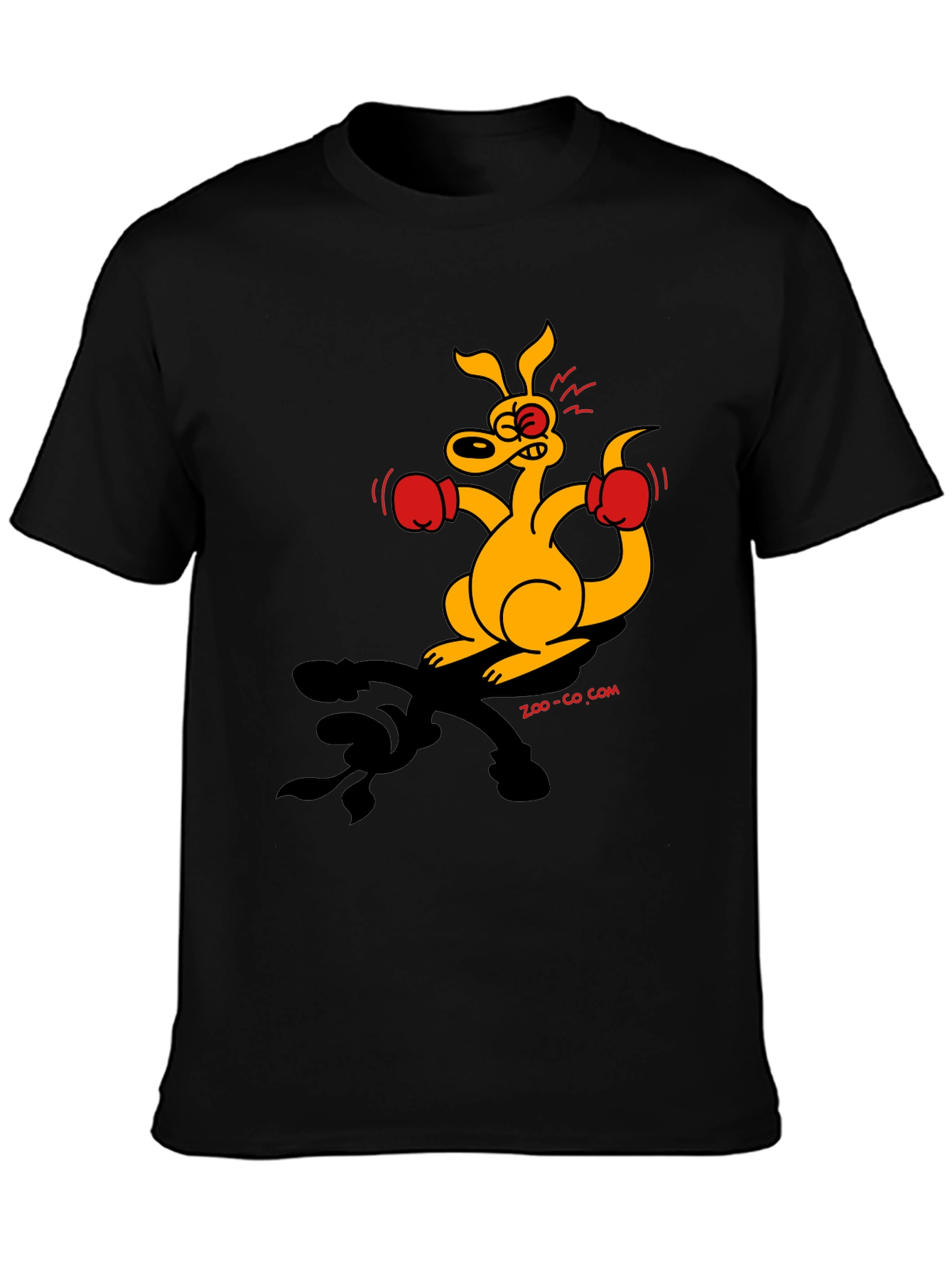 Boxing Kangaroo Graphic T-Shirt - Black