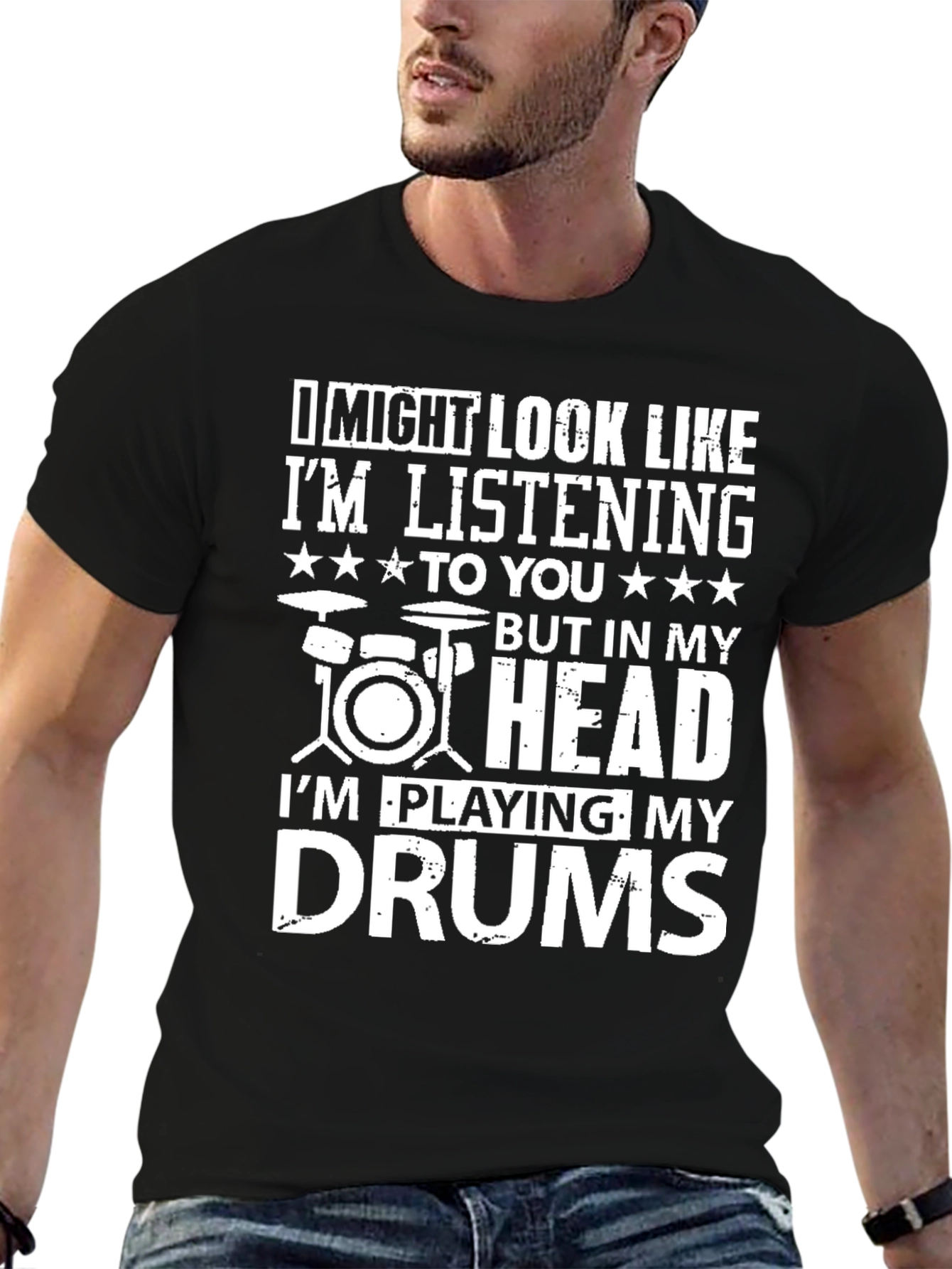 Drummer T-Shirt: Im Playing My Drums in My Head