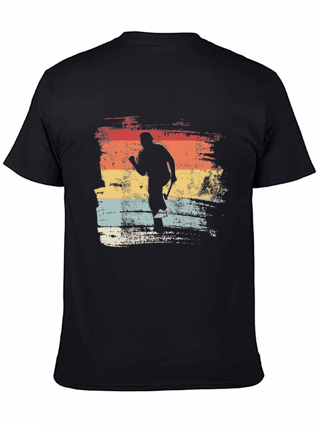 Vintage Hockey Player Graphic Tee - Retro Style