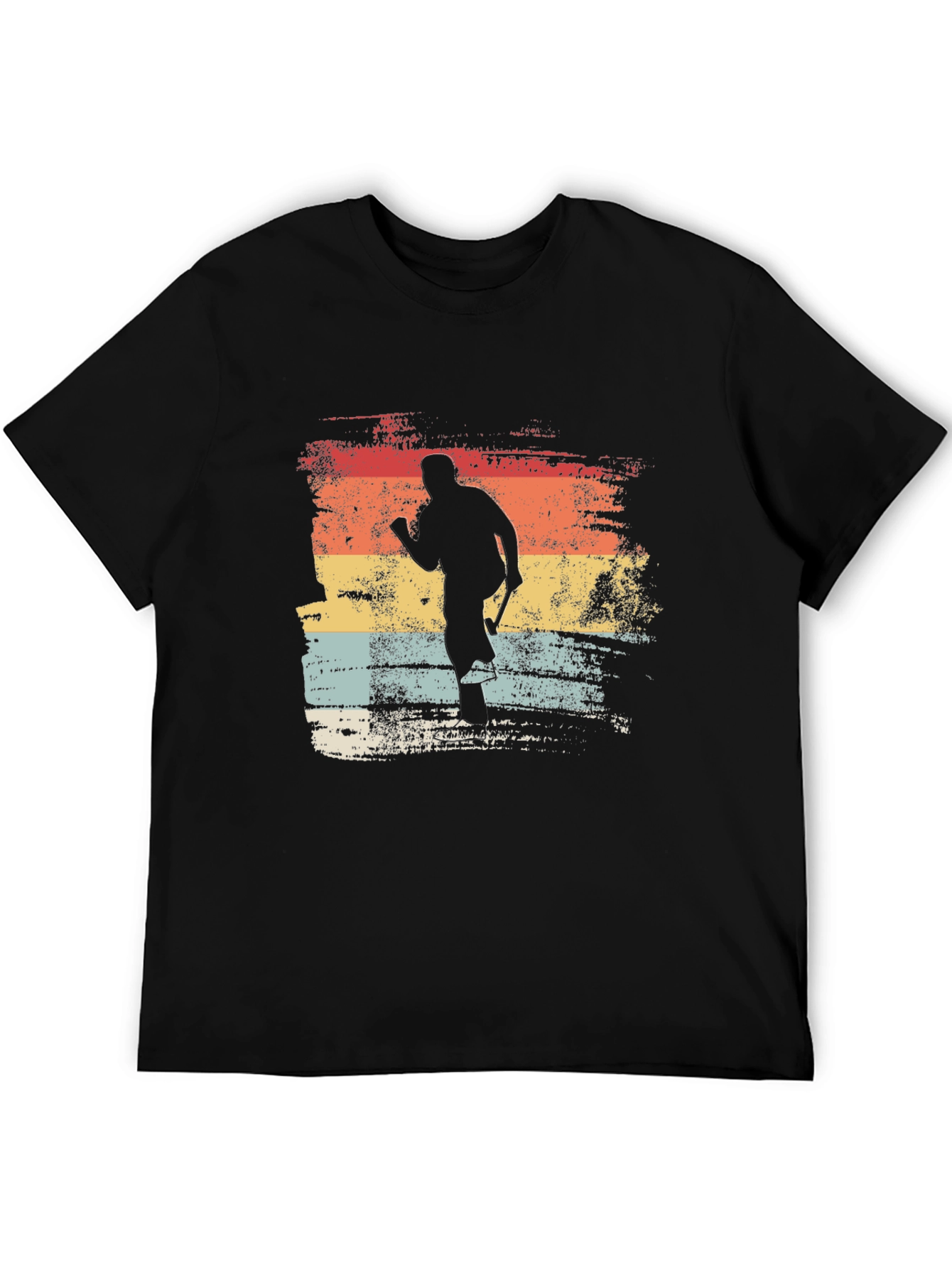 Vintage Hockey Player Graphic Tee - Retro Style