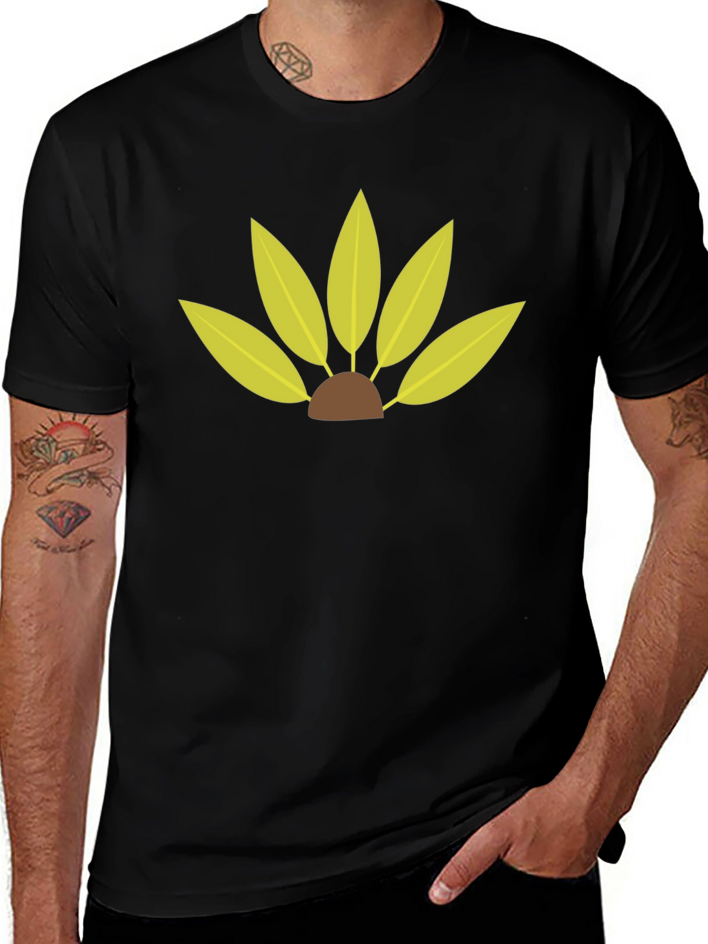 Leaf Petal Graphic Tee - Modern Style