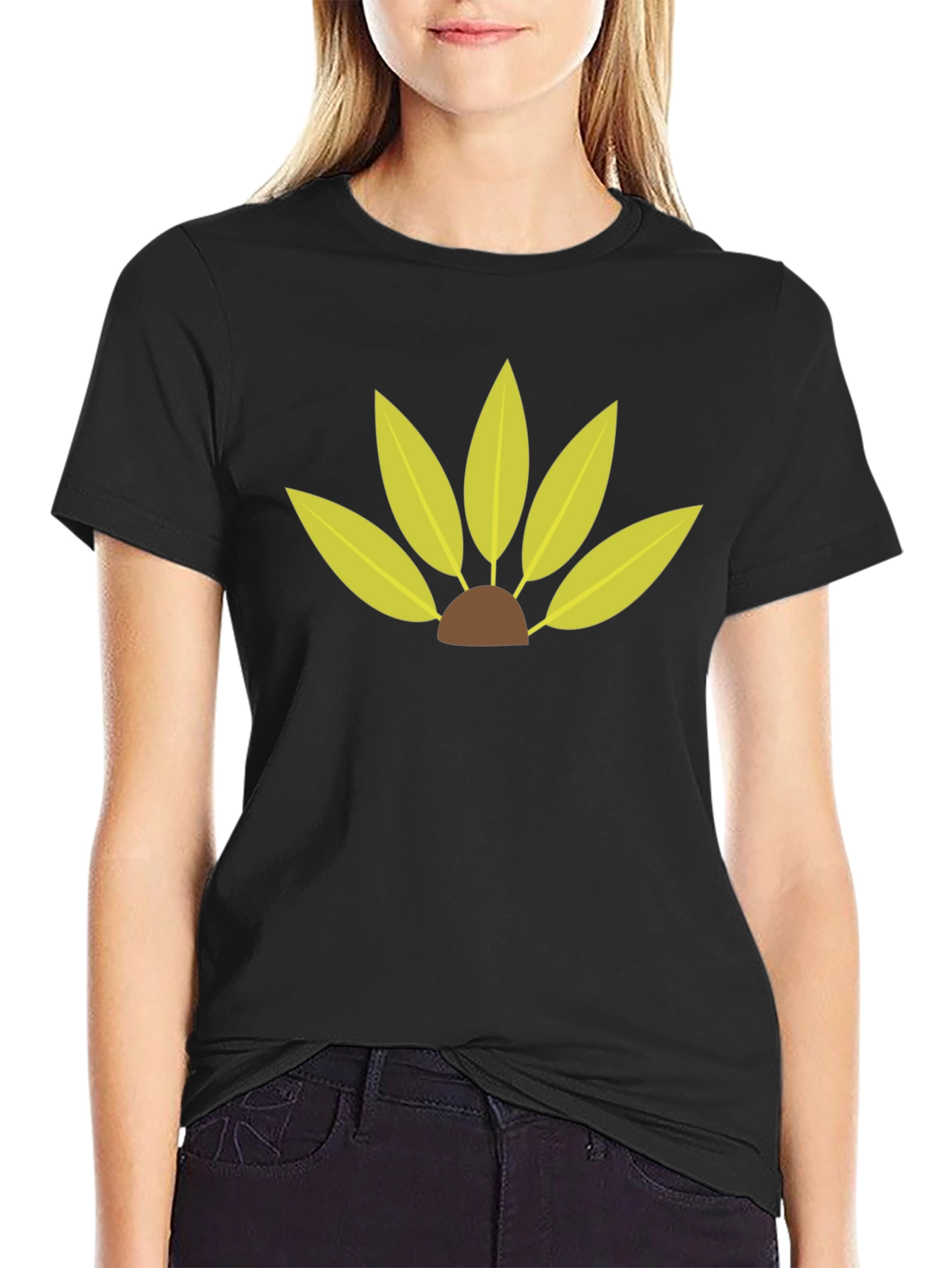 Leaf Petal Graphic Tee - Modern Style