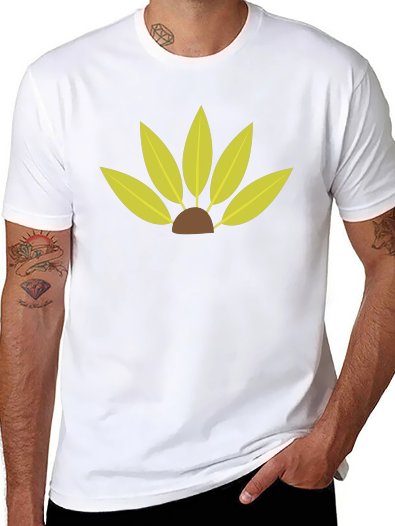 Leaf Petal Graphic Tee - Modern Style