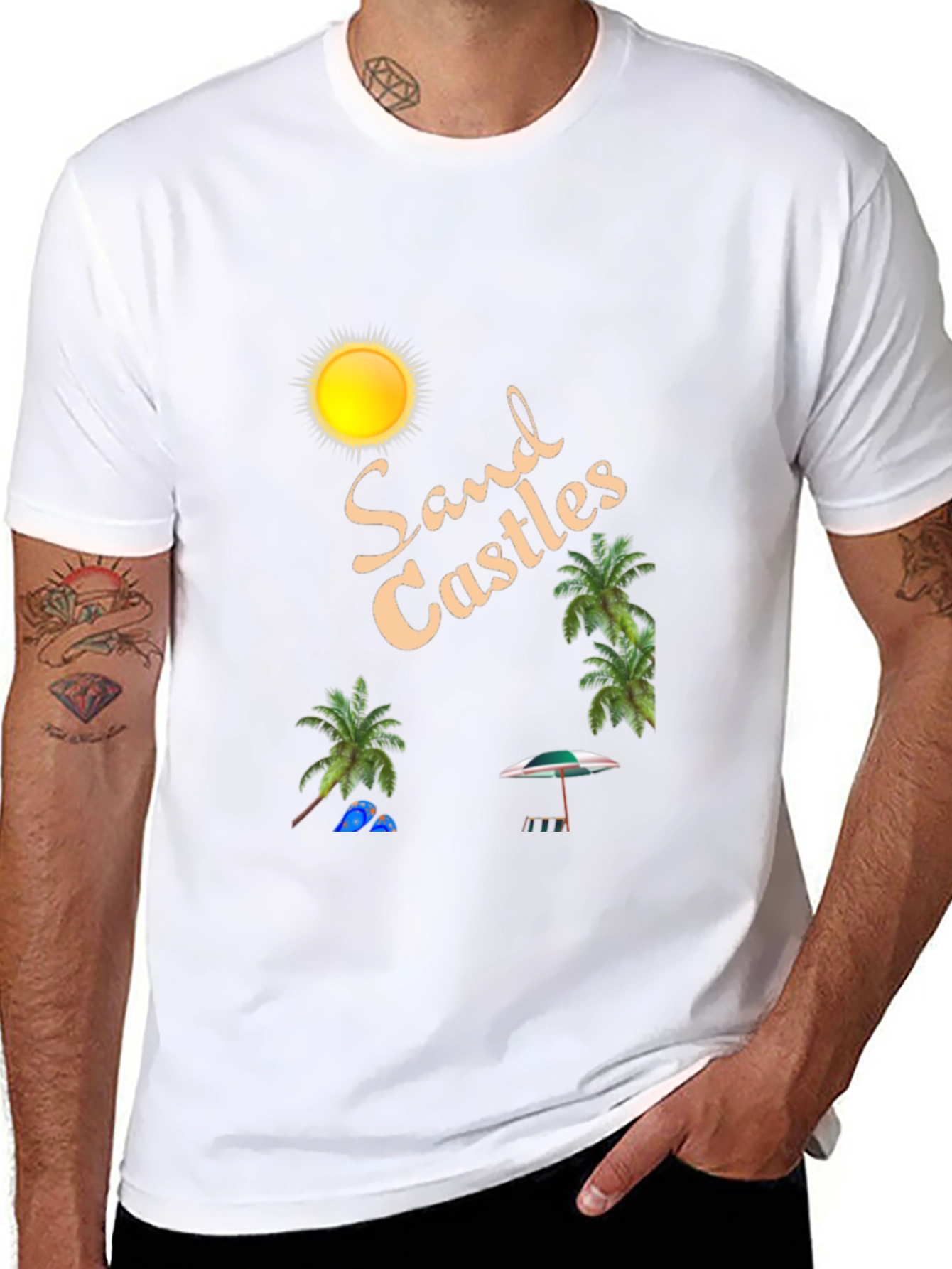 Sand Castles Graphic Tee - Island Vacation Vibes
