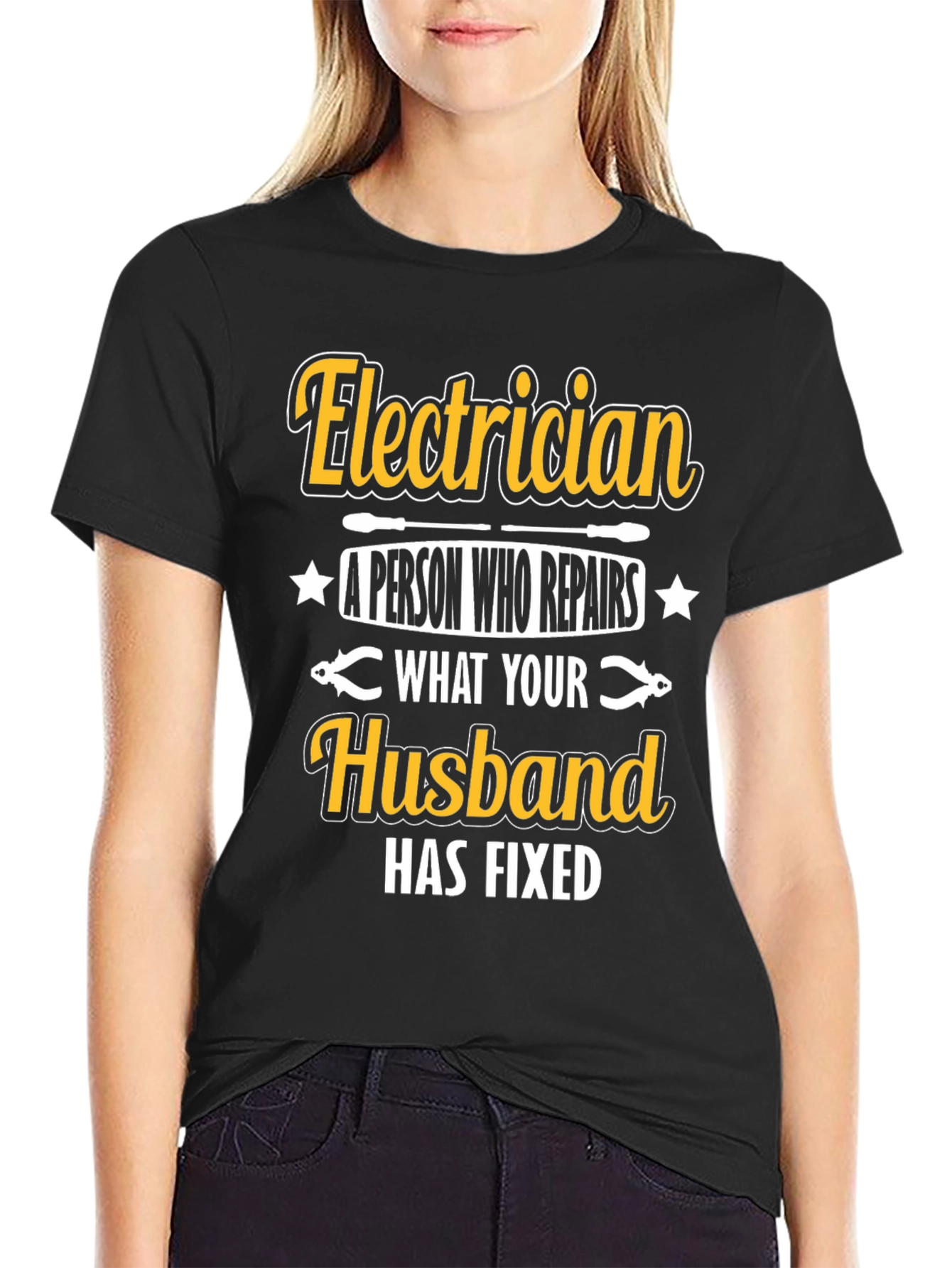 Electrician Husband Funny T-Shirt