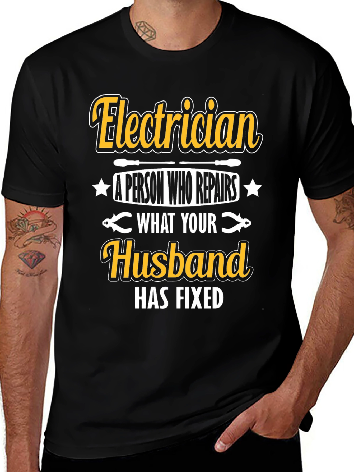 Electrician Husband Funny T-Shirt