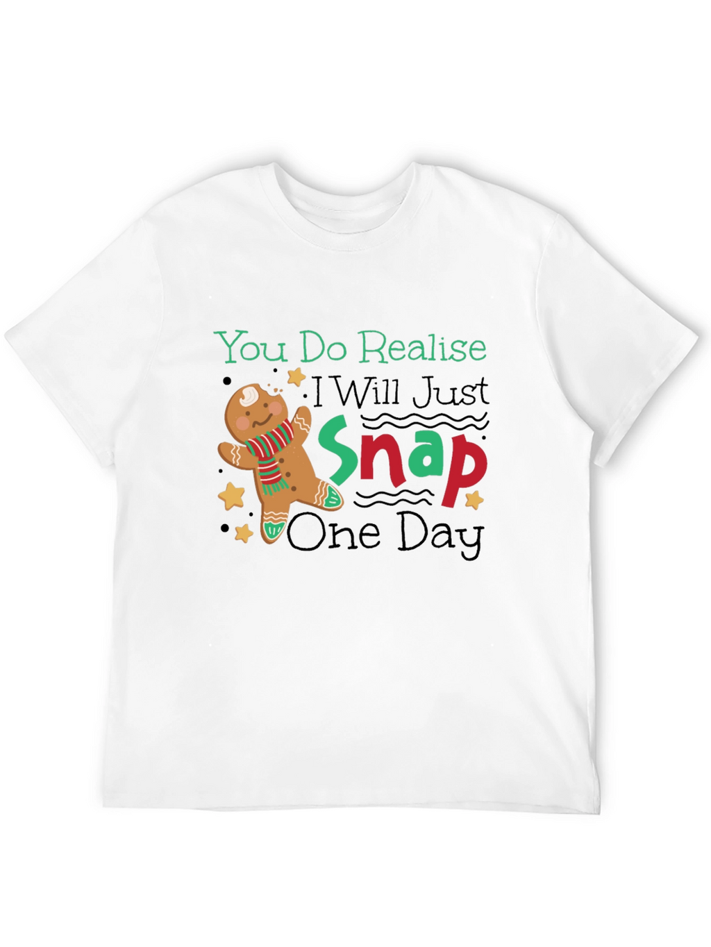 Gingerbread Man Snap Funny T-Shirt