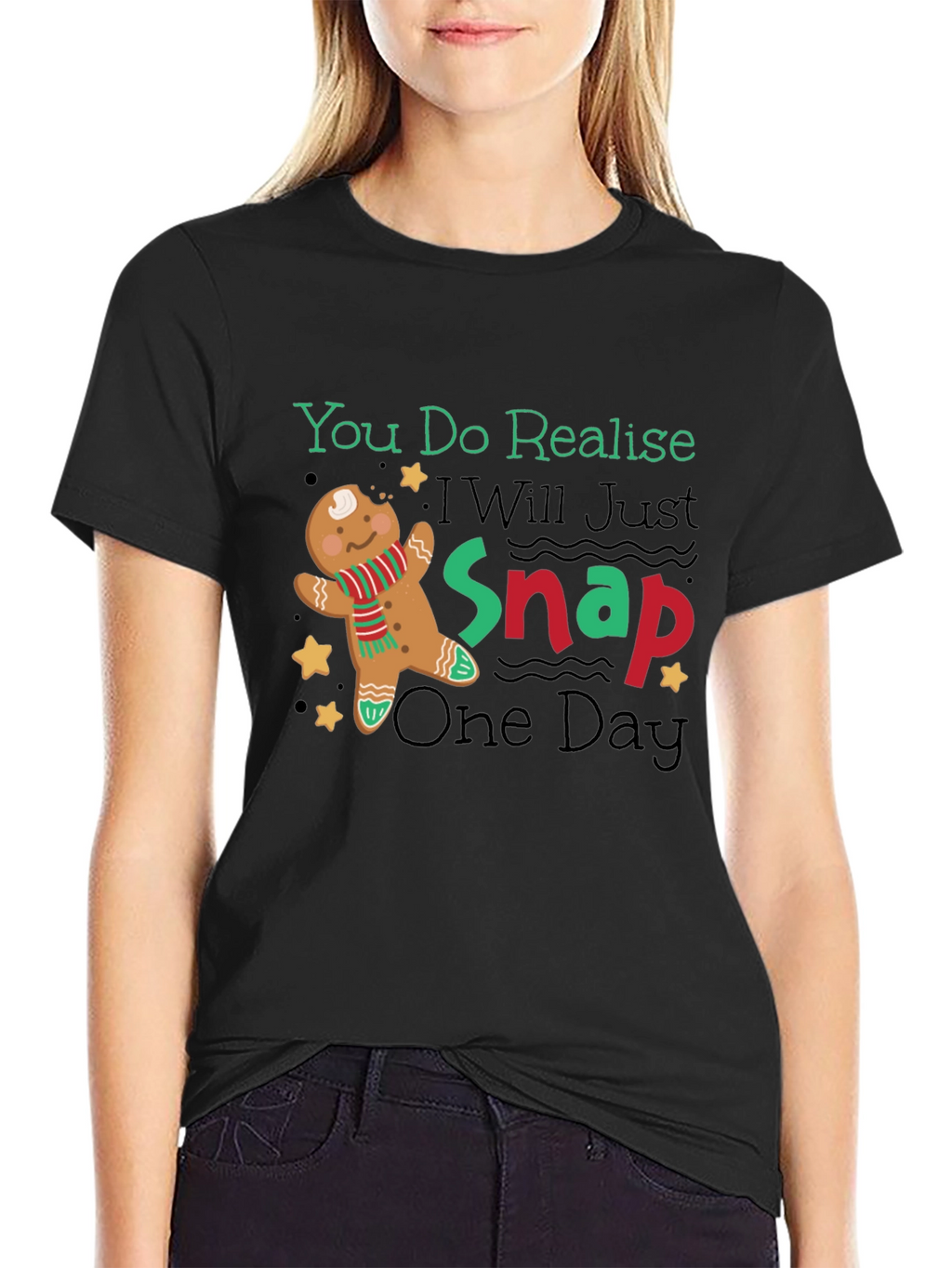 Gingerbread Man Snap Funny T-Shirt