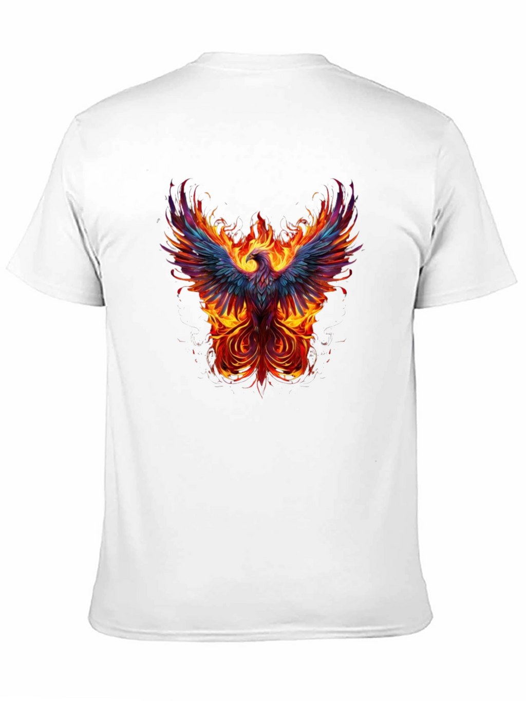 Fiery Phoenix Graphic Tee - Black Cotton T-Shirt