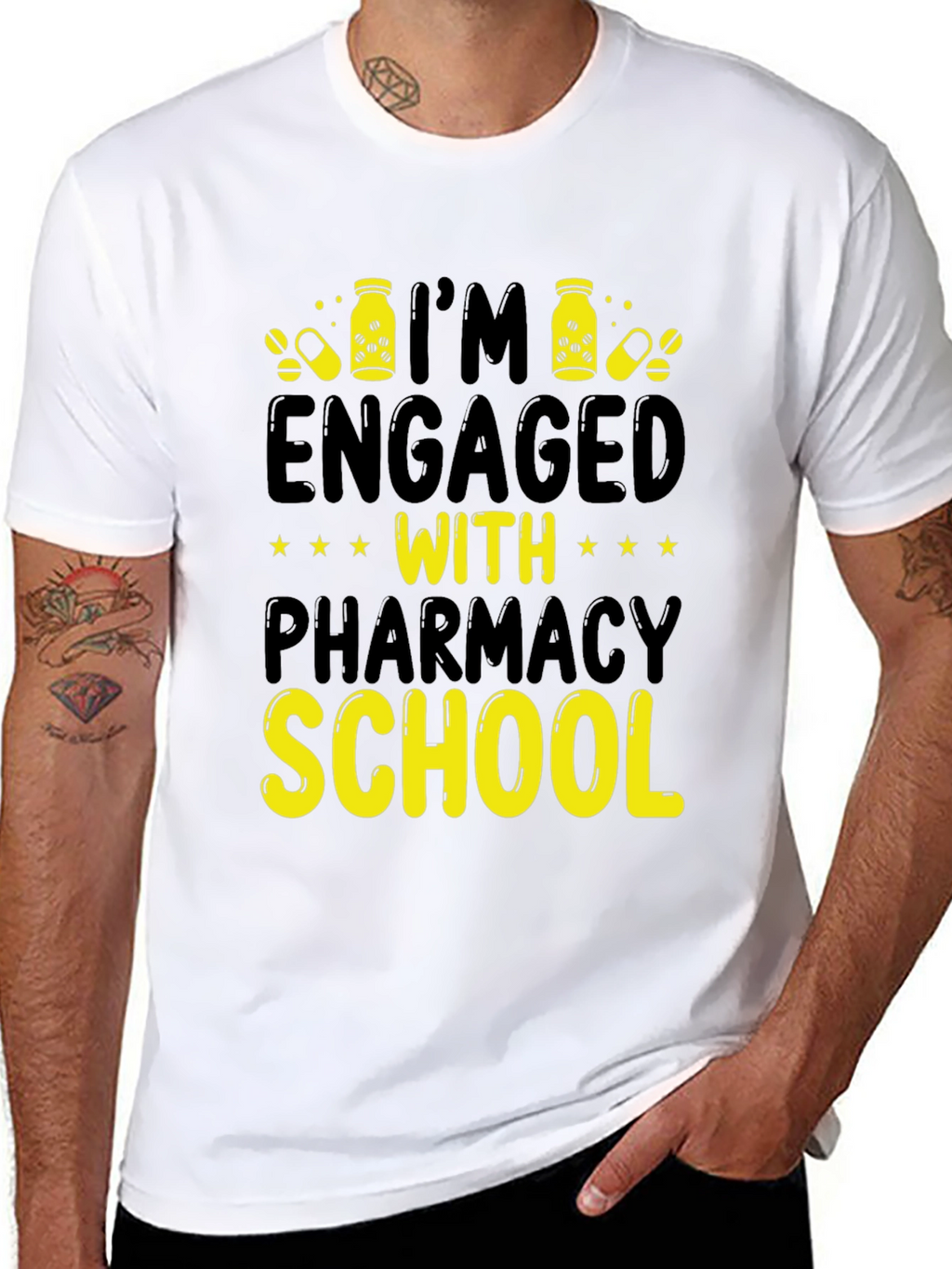 Engaged with Pharmacy School T-Shirt