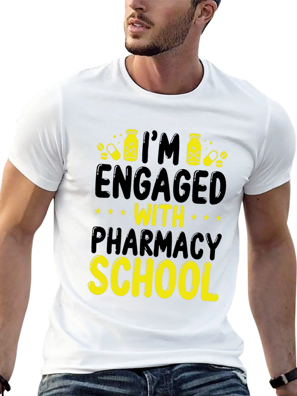 Engaged with Pharmacy School T-Shirt