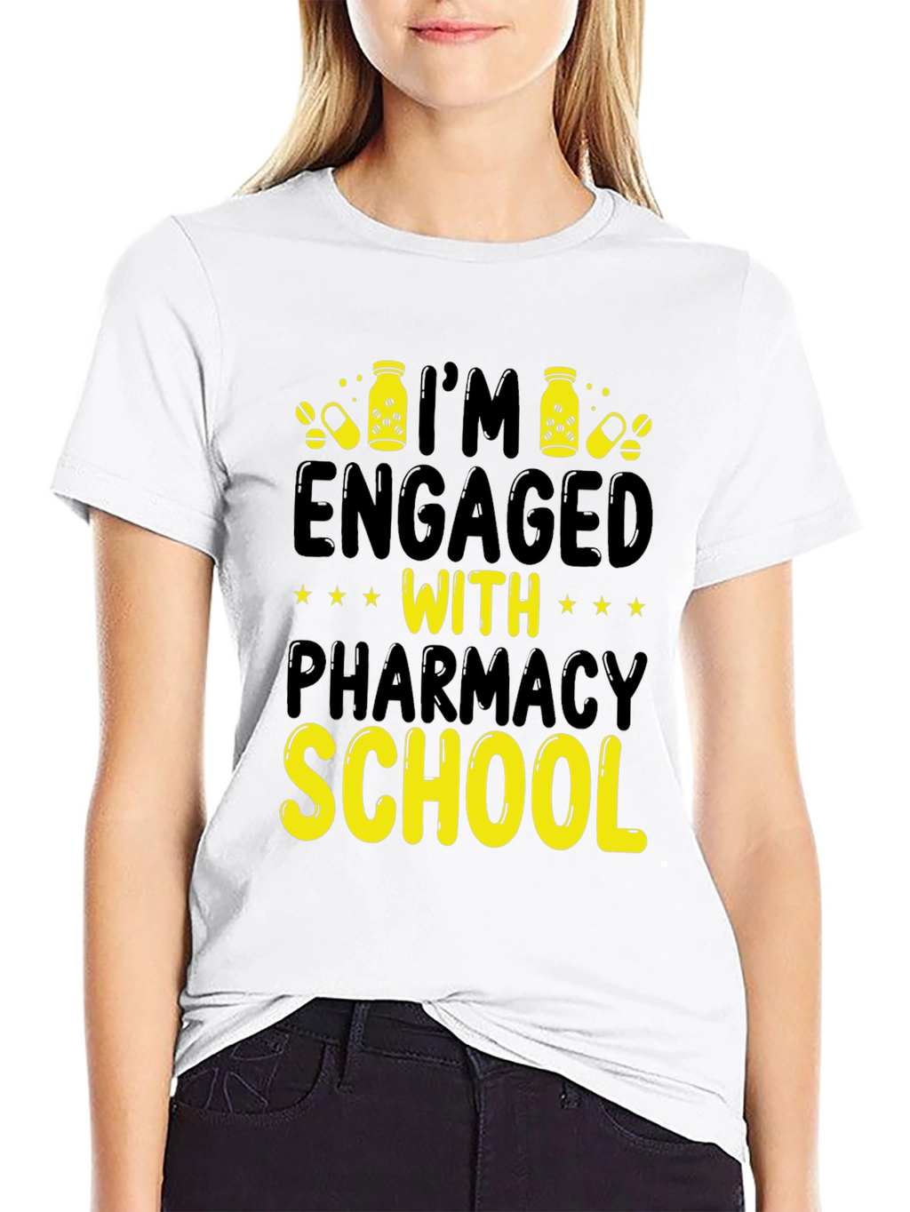 Engaged with Pharmacy School T-Shirt