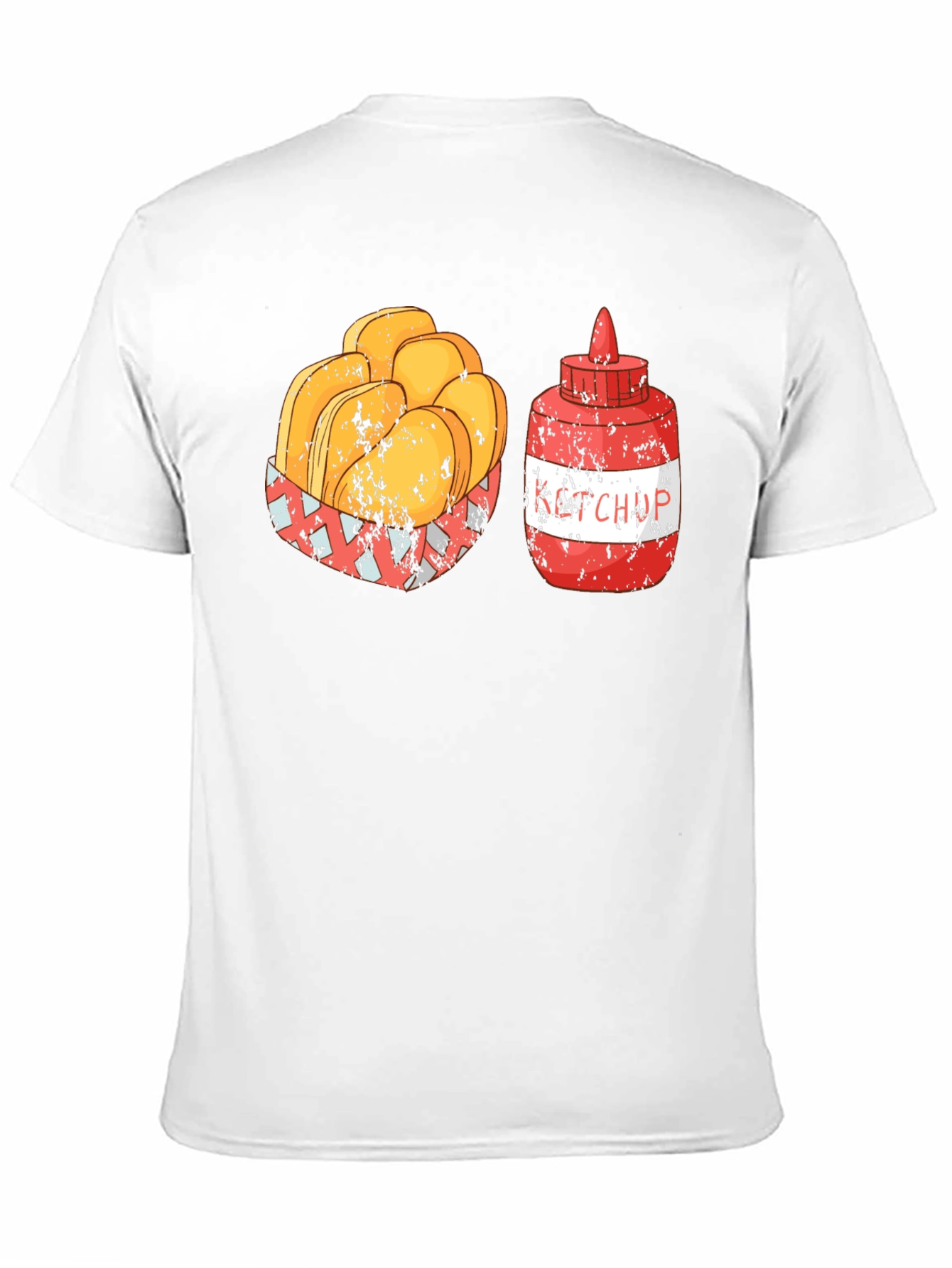 Retro Ketchup & Nuggets Graphic T-Shirt - Foodie Tee