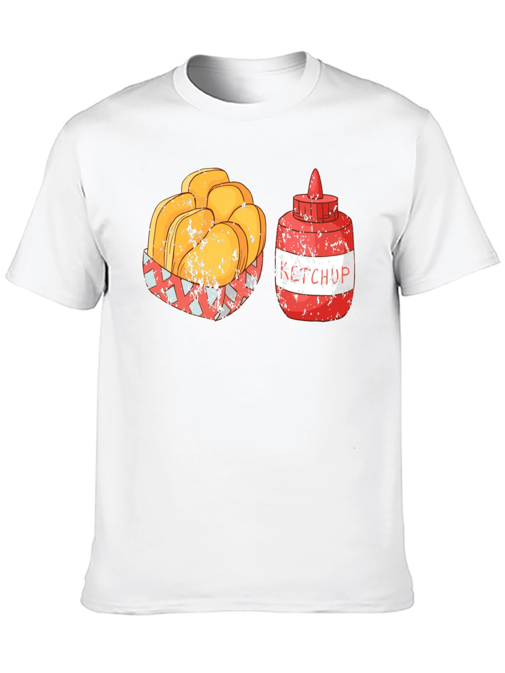 Retro Ketchup & Nuggets Graphic T-Shirt - Foodie Tee