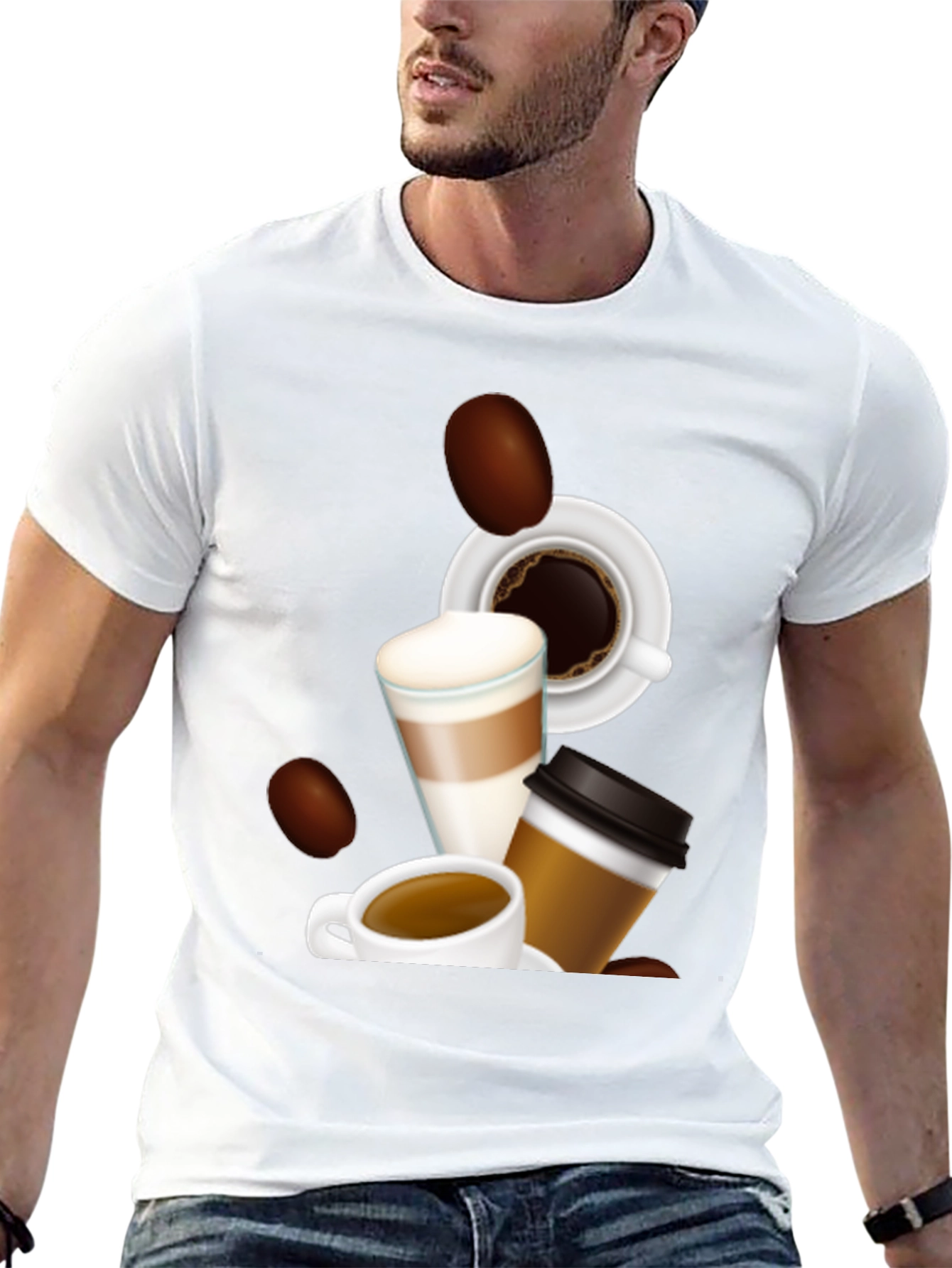 Coffee Lovers Graphic T-Shirt - Black
