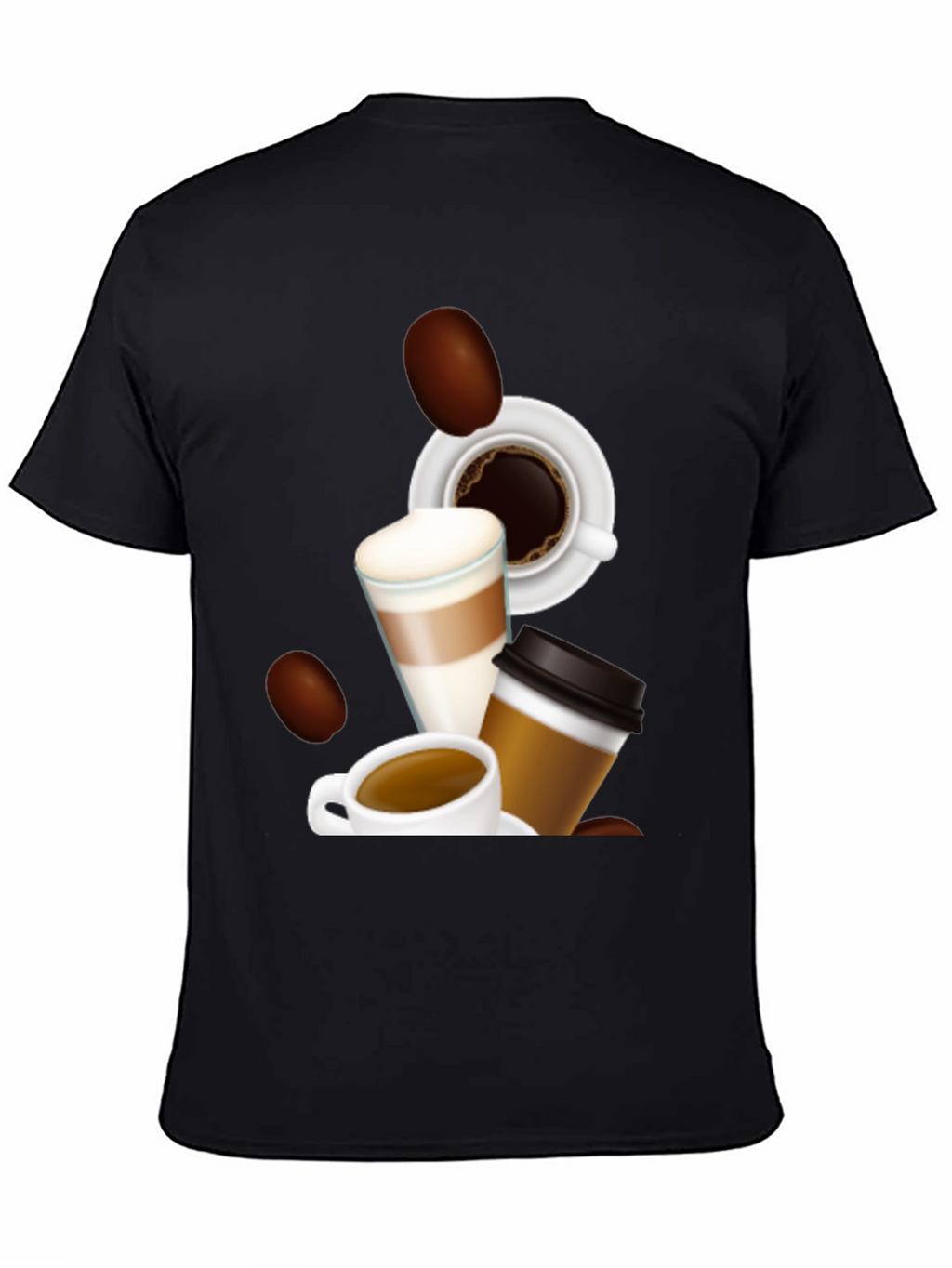 Coffee Lovers Graphic T-Shirt - Black