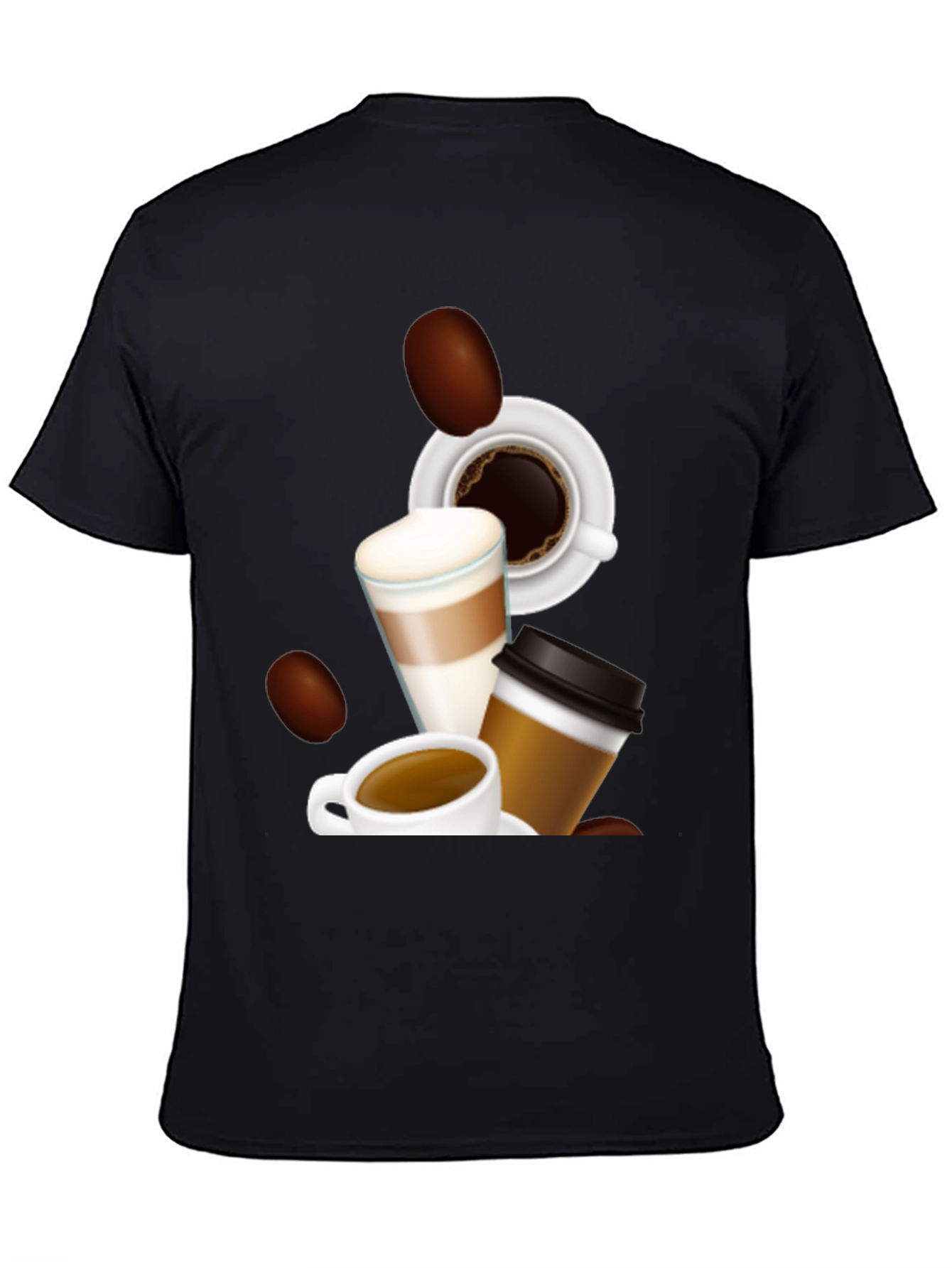 Coffee Lovers Graphic T-Shirt - Black