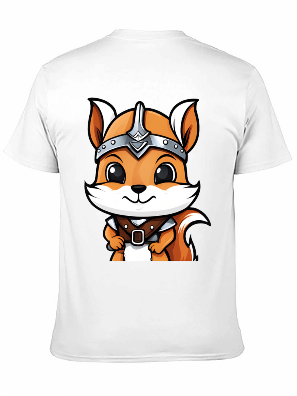 Viking Squirrel Cartoon Black T-Shirt