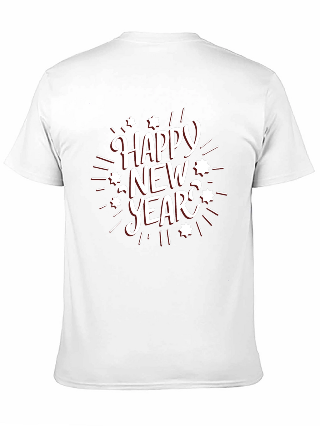 Happy New Year Graphic Black T-Shirt