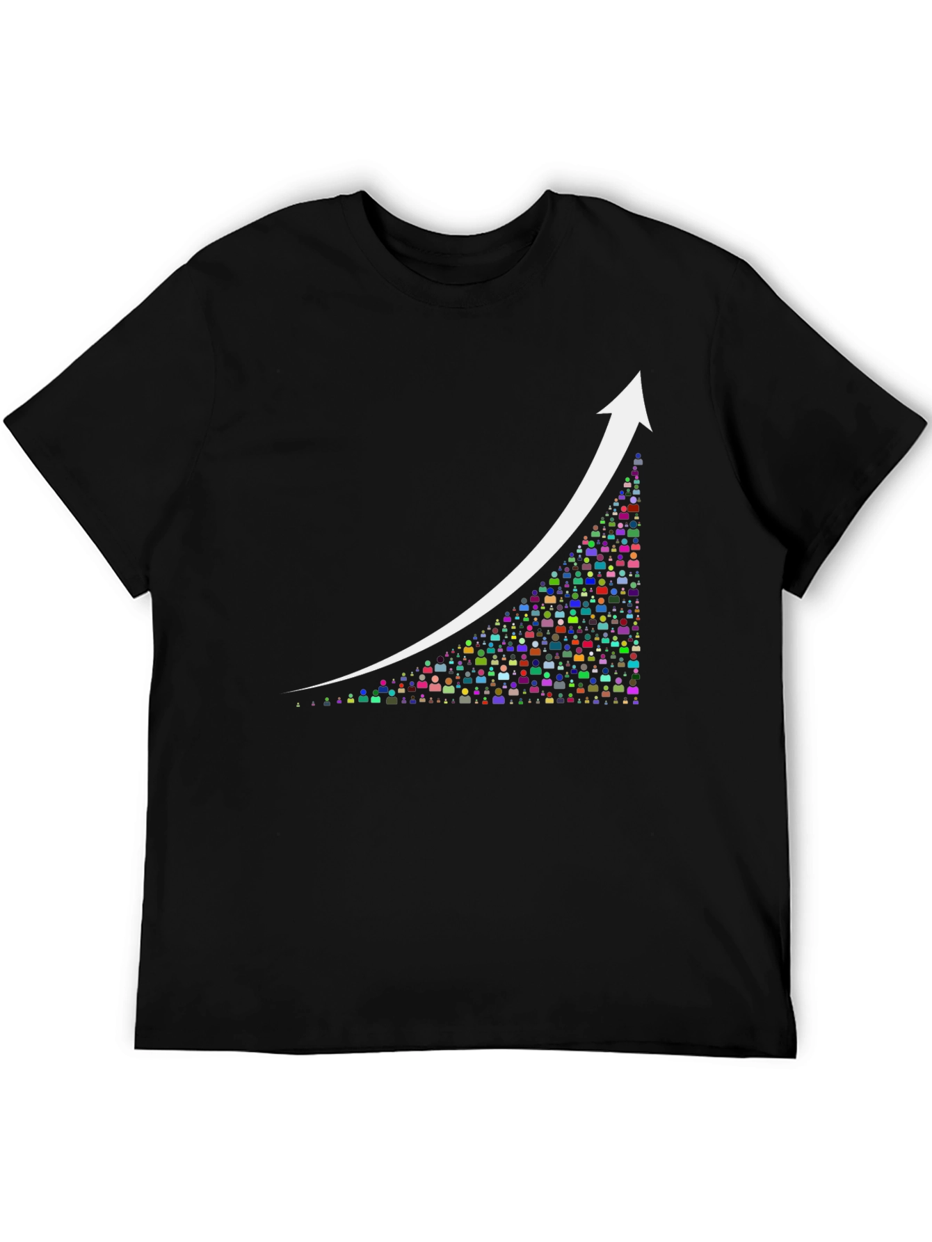Growth Arrow Tee - Crowd Source Design - Black Cotton Shirt