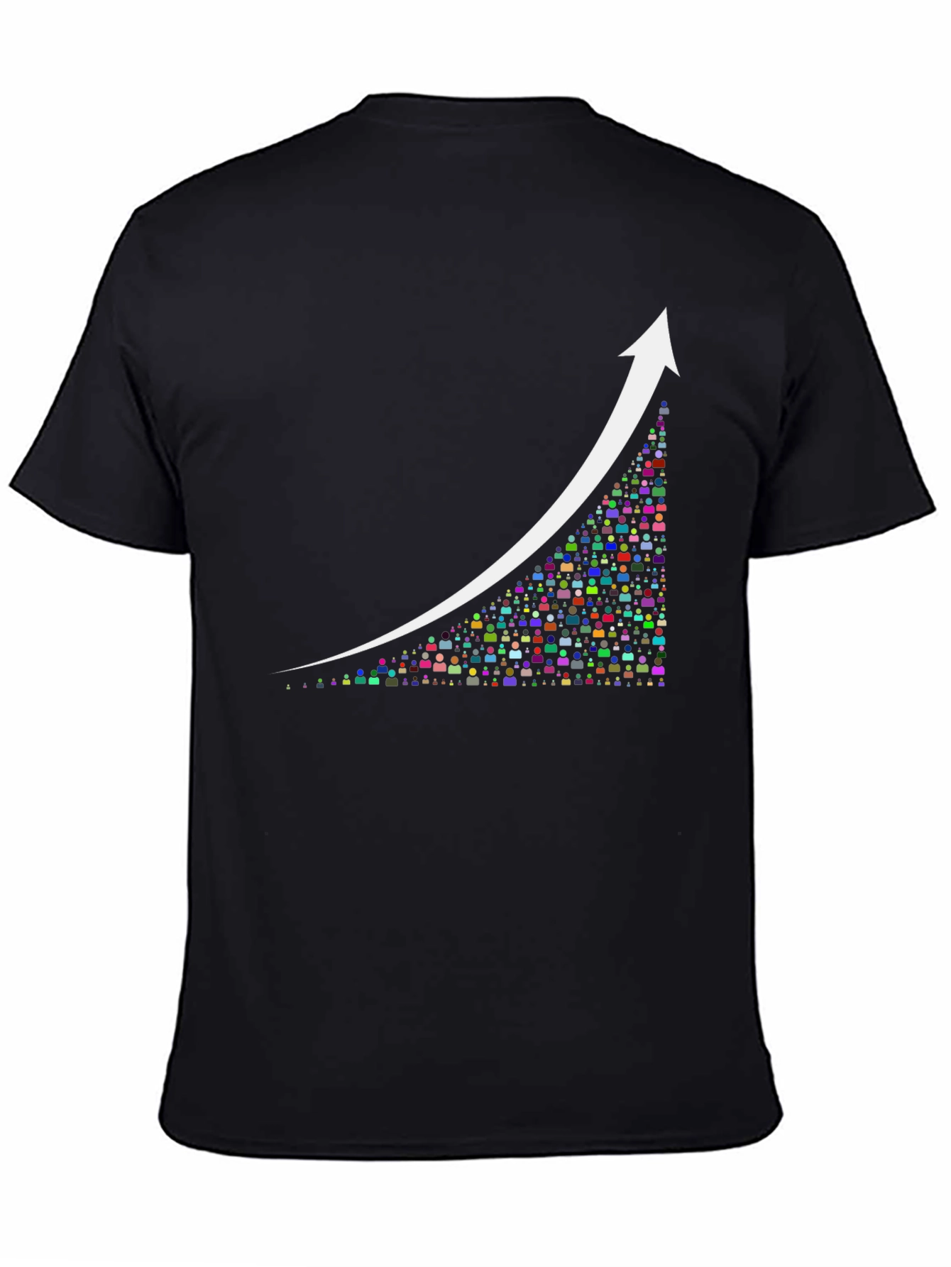 Growth Arrow Tee - Crowd Source Design - Black Cotton Shirt