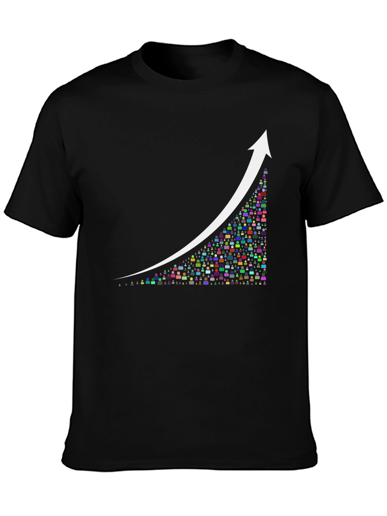 Growth Arrow Tee - Crowd Source Design - Black Cotton Shirt