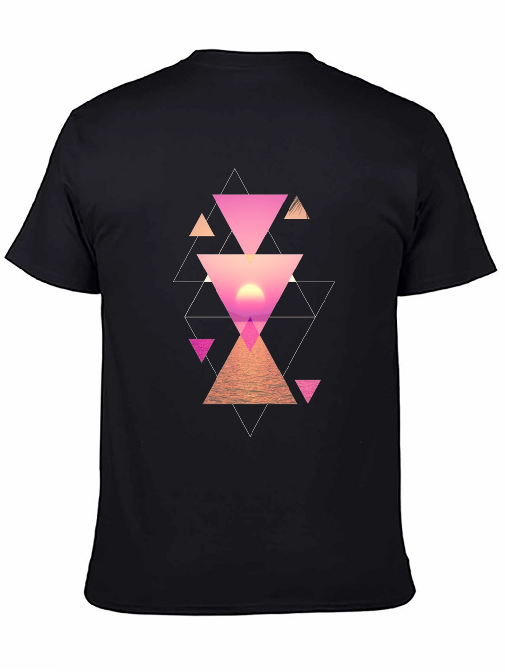 Geometric Sunset Mens Graphic Tee