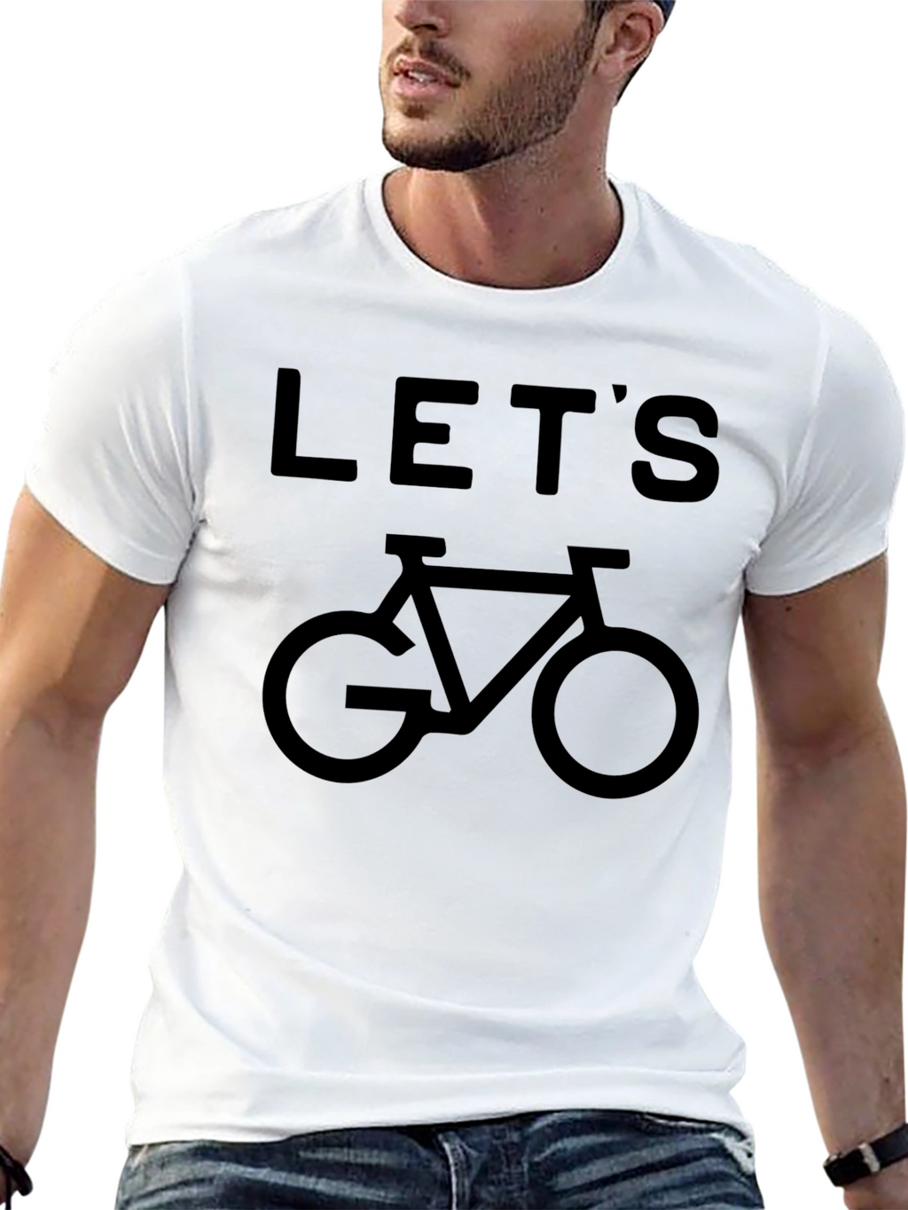 Lets Go Biking! Black Graphic Tee