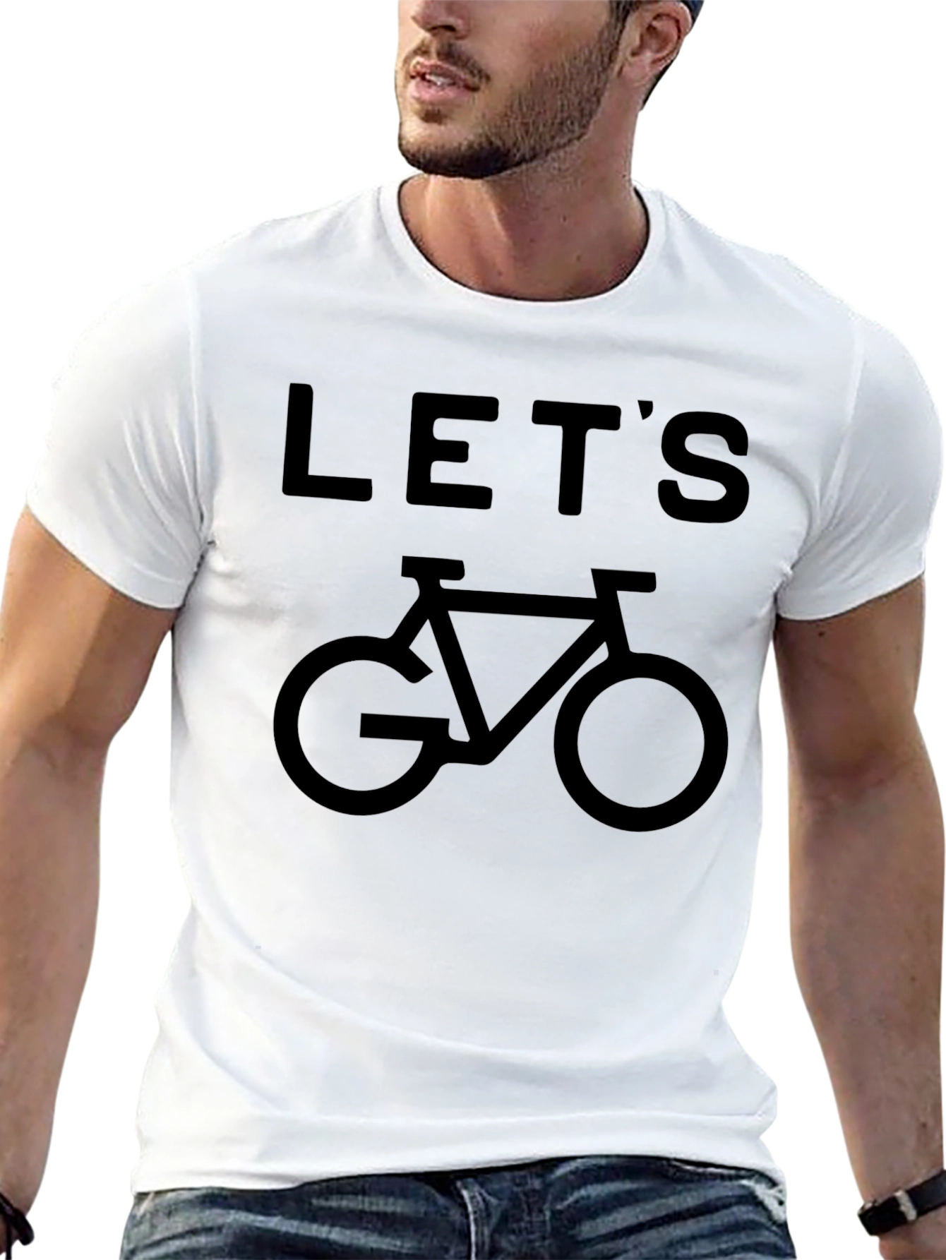 Lets Go Biking! Black Graphic Tee