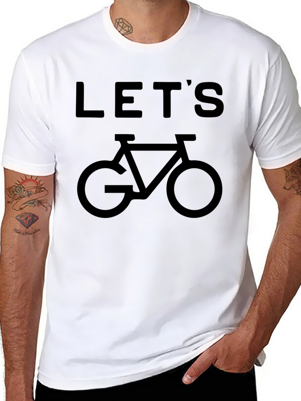 Lets Go Biking! Black Graphic Tee