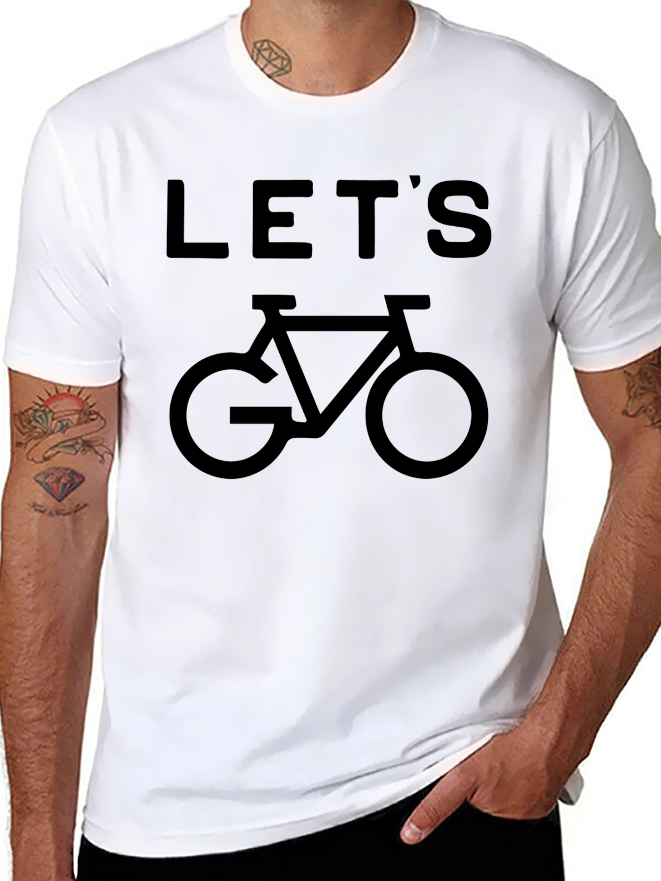Lets Go Biking! Black Graphic Tee