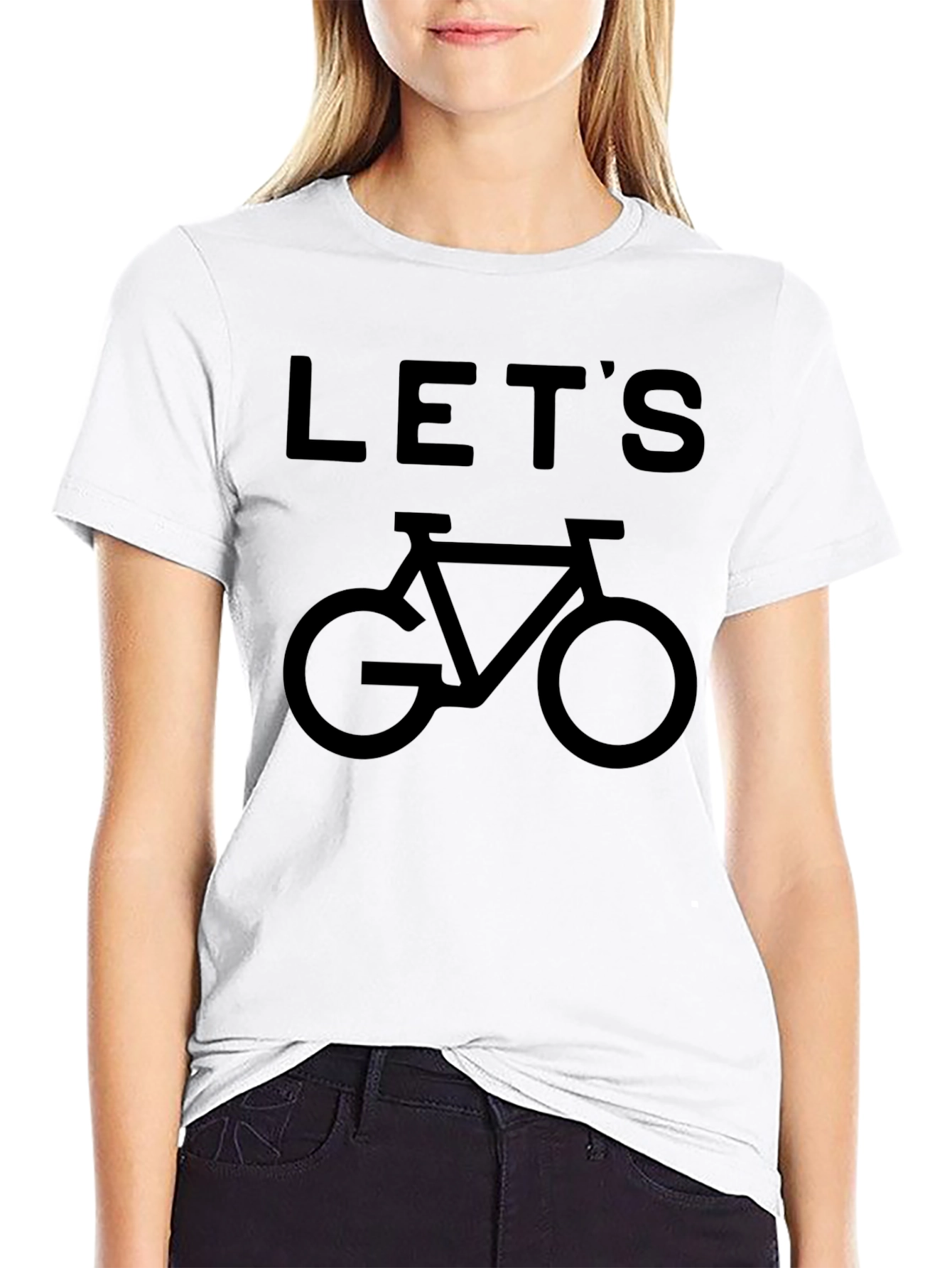 Lets Go Biking! Black Graphic Tee